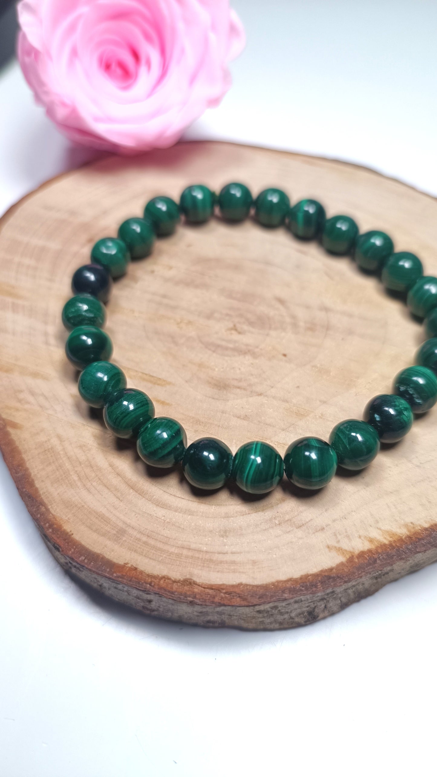 Bracelet Malachite - Boules 08mm