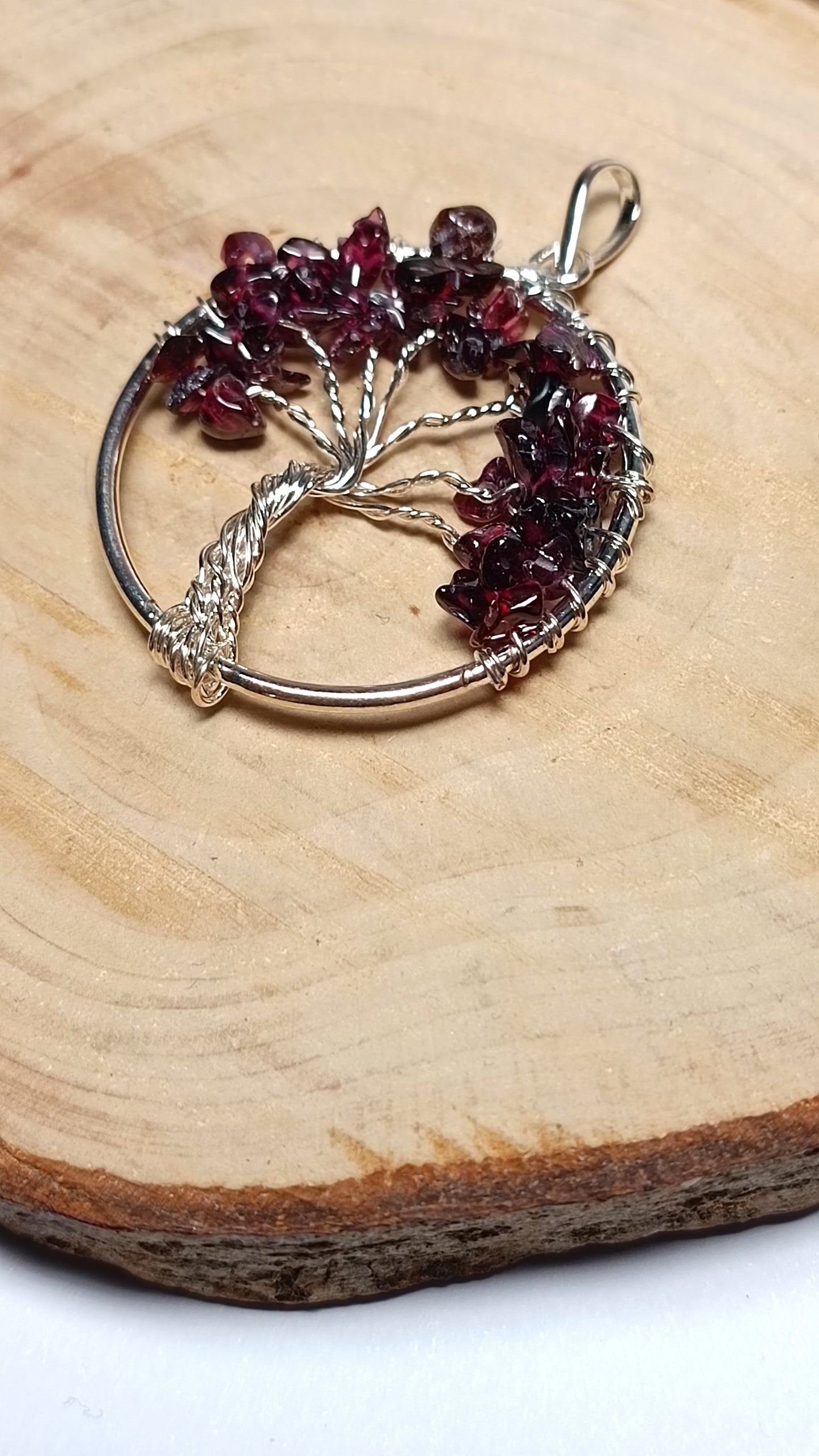 Pendentif Arbre de Vie - Grenat