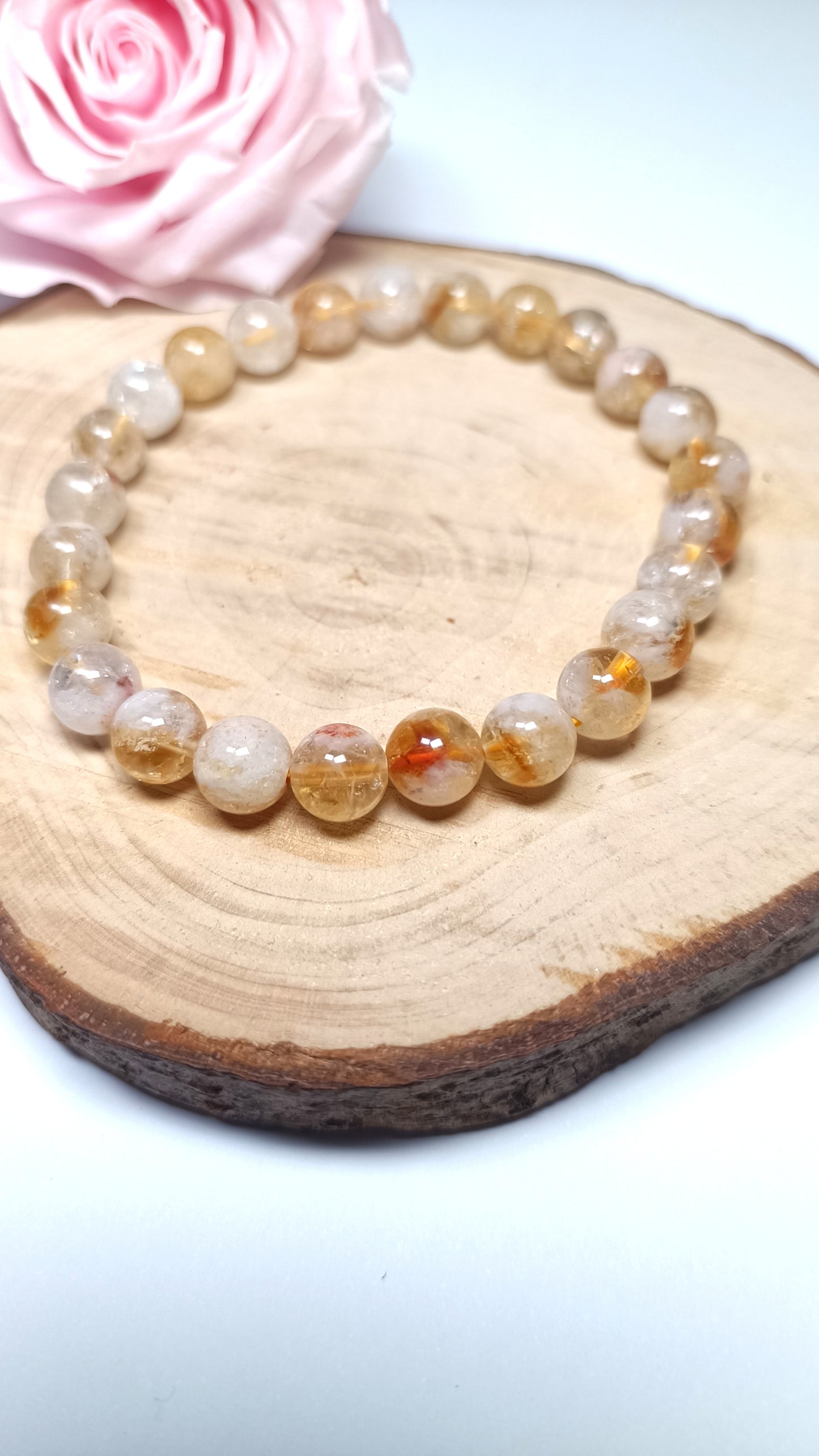 Bracelet Citrine - Boules 08mm