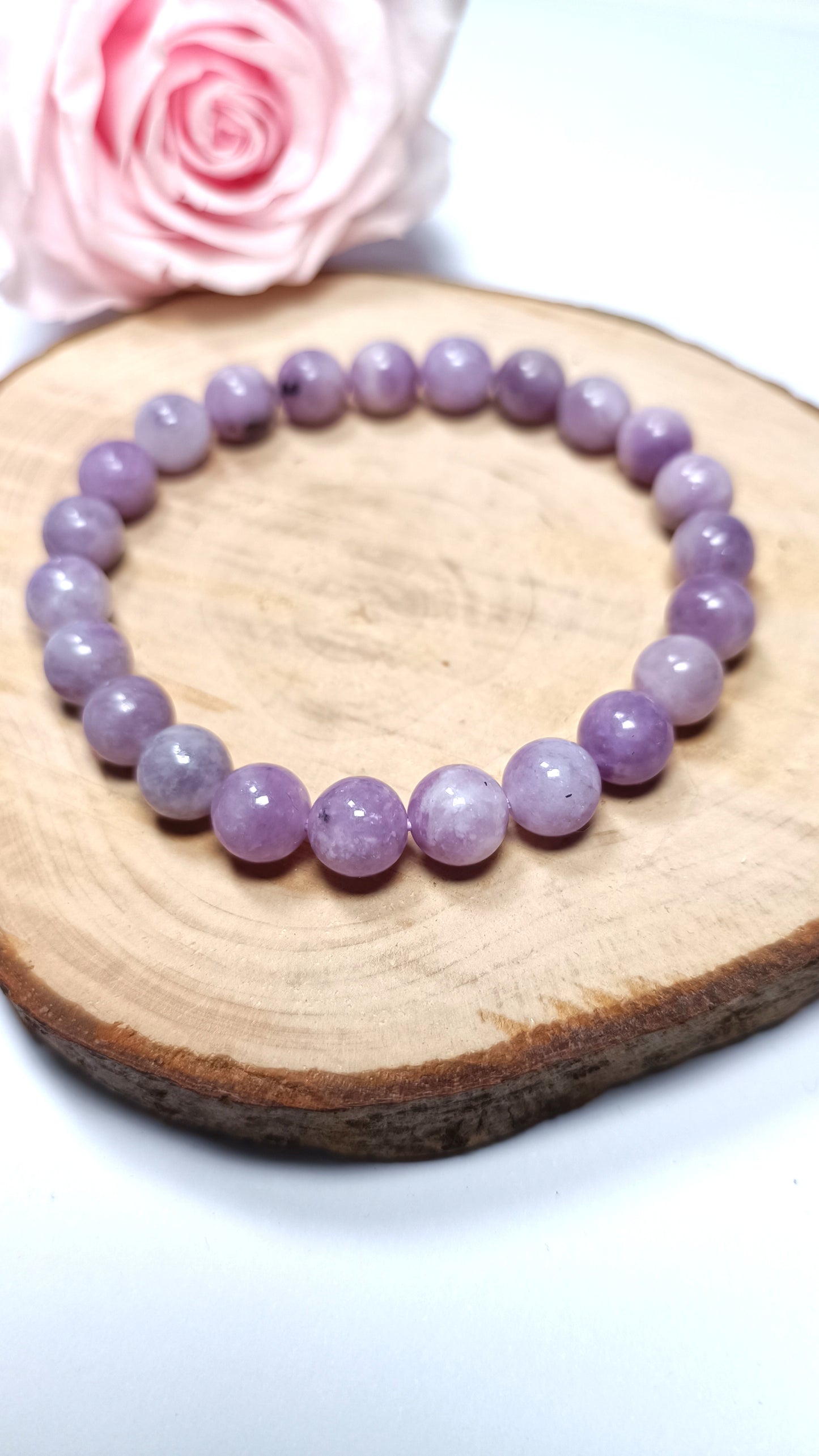 Bracelet Lépidolite - Boules 08mm