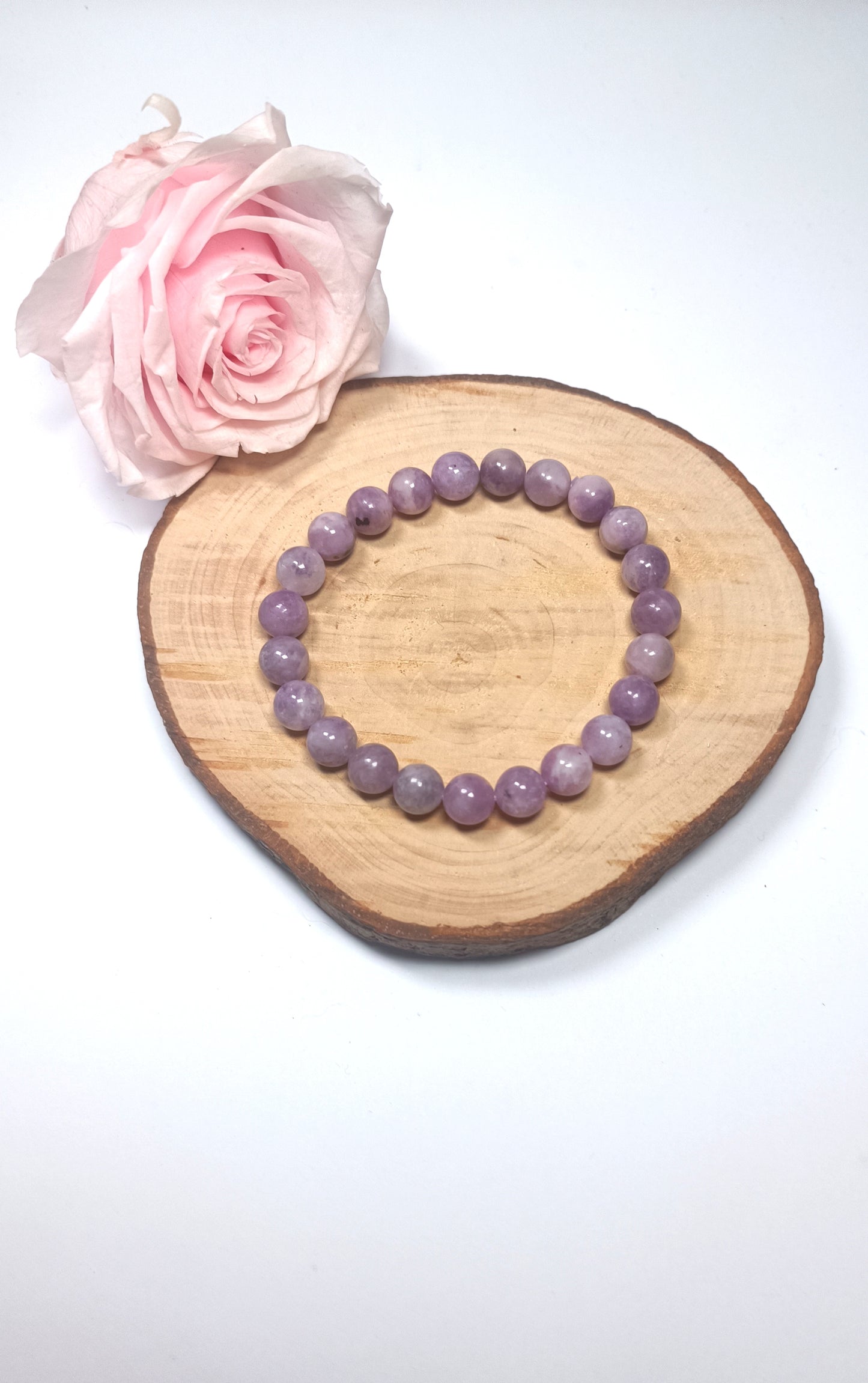 Bracelet Lépidolite - Boules 08mm