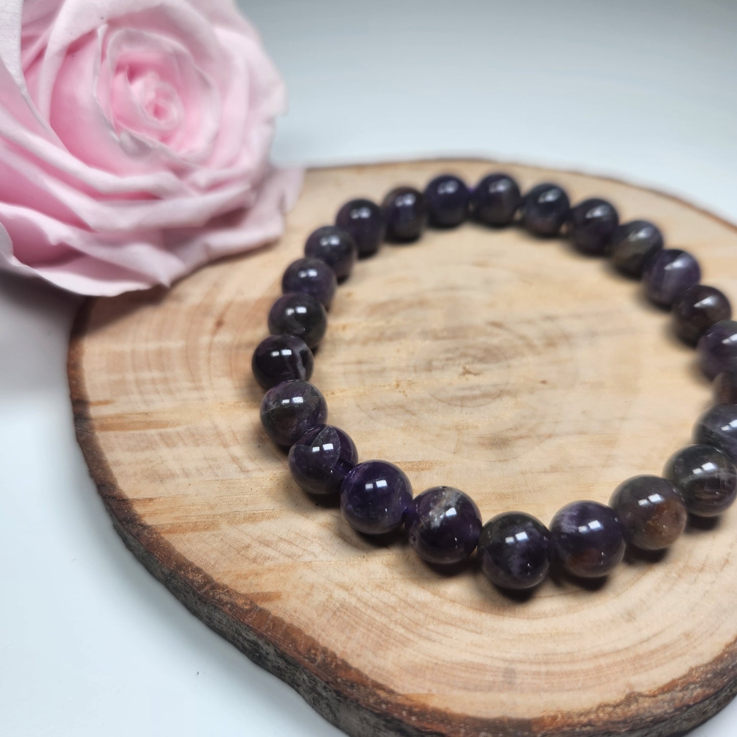 Bracelet Améthyste - Boules 08mm