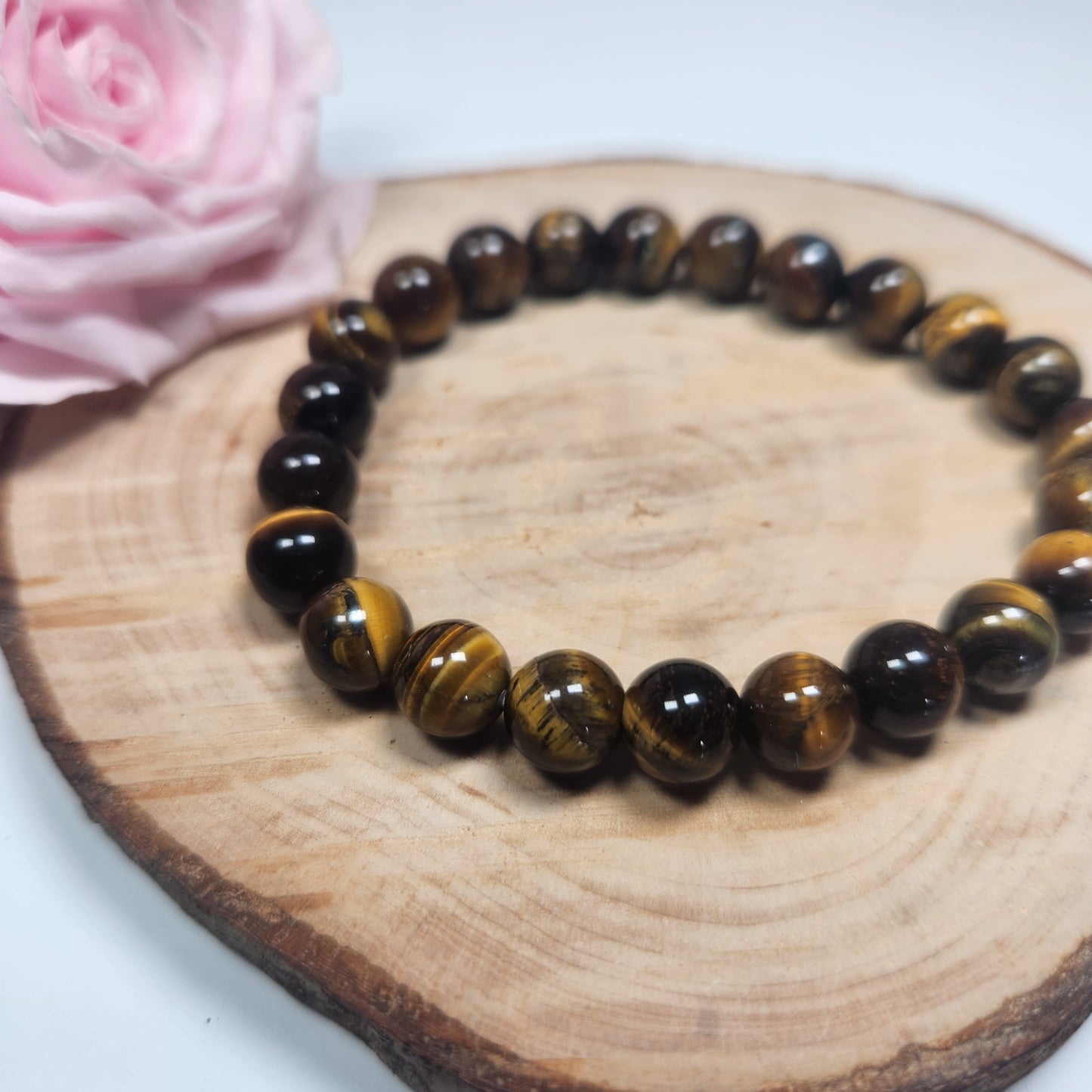 Bracelet Oeil de Tigre - Boules 08mm