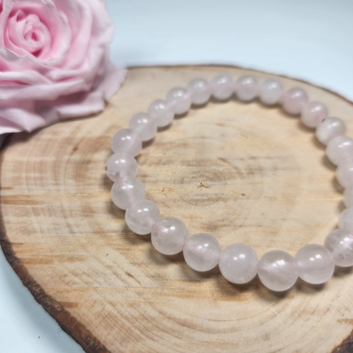 Bracelet Quartz Rose - Boules 08 mm