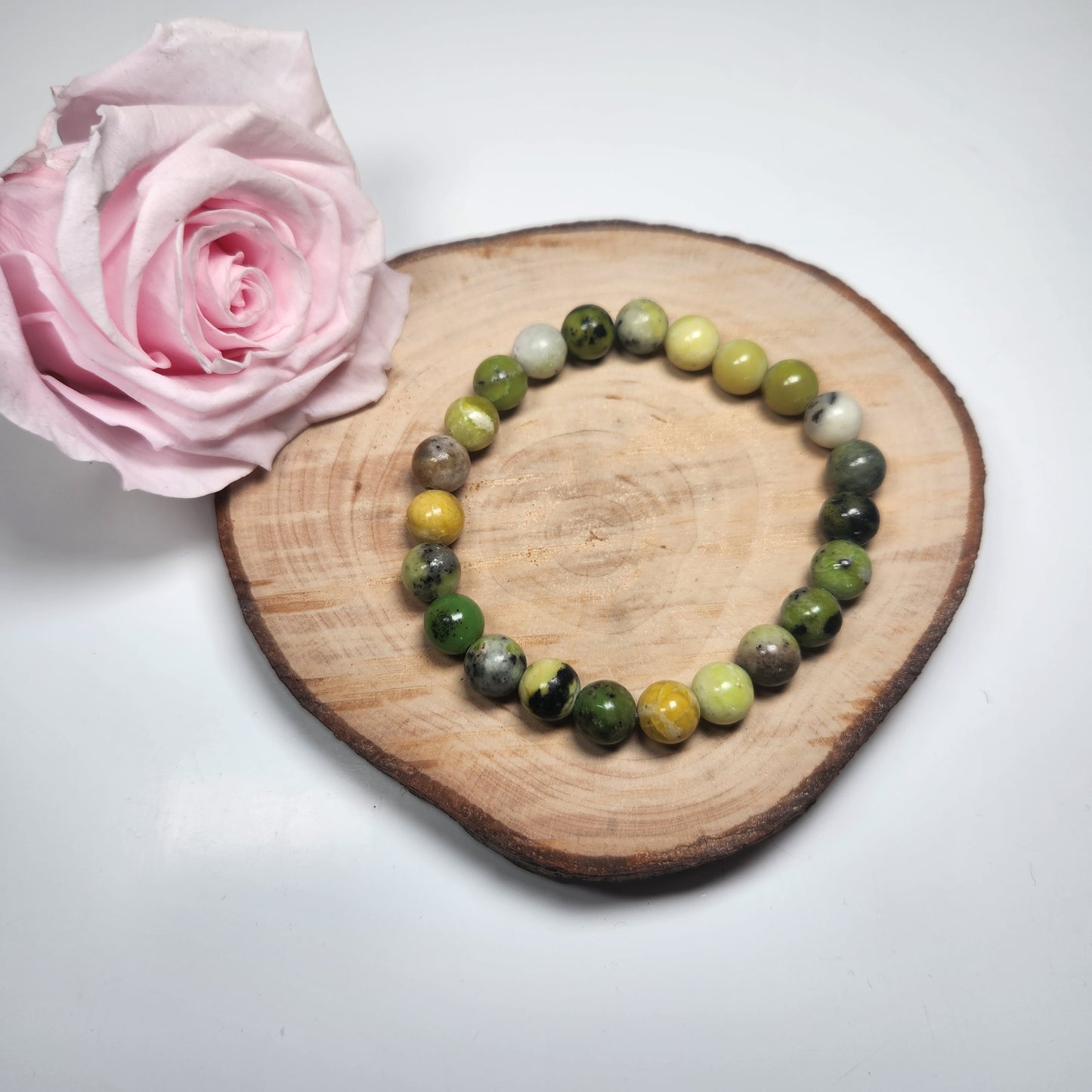 Bracelet Chrysoprase Citron - Boules 08mm