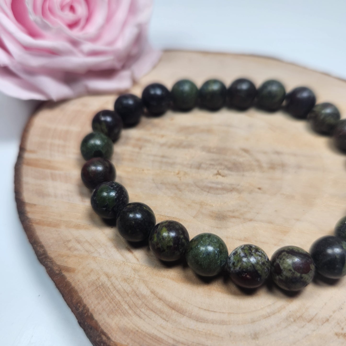 Bracelet Jaspe Sang de Dragon - Boules 08mm