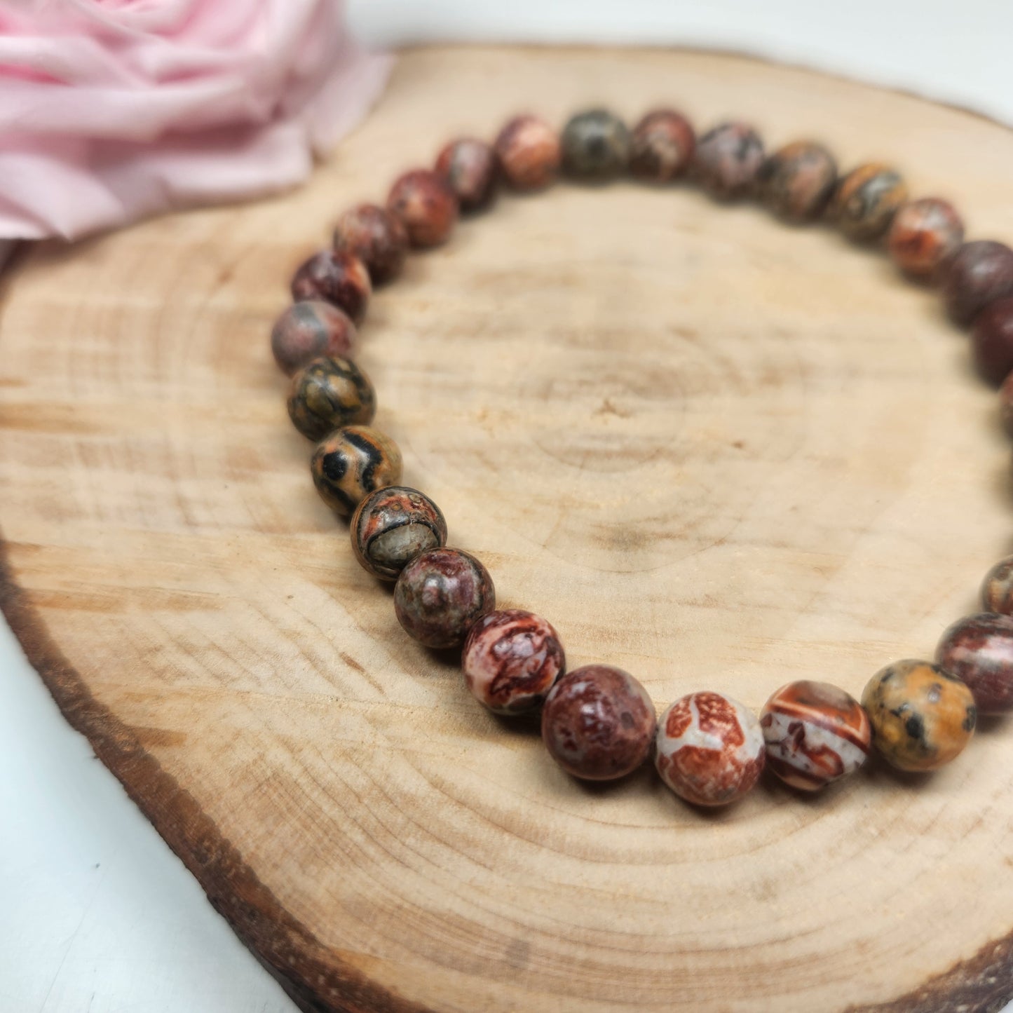 Bracelet Jaspe Léopard - Boules 06mm