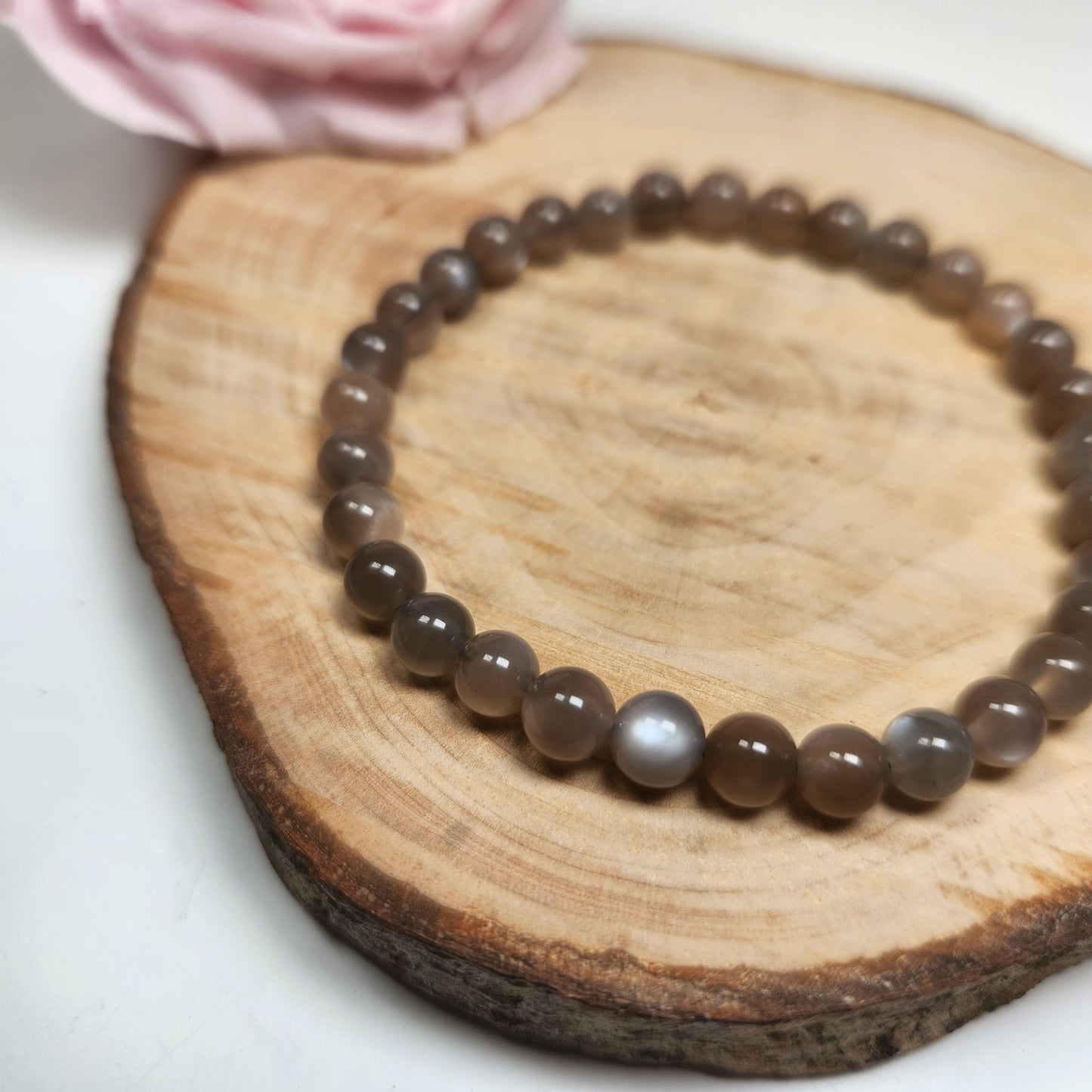 Bracelet Pierre de lune - Boules 06mm