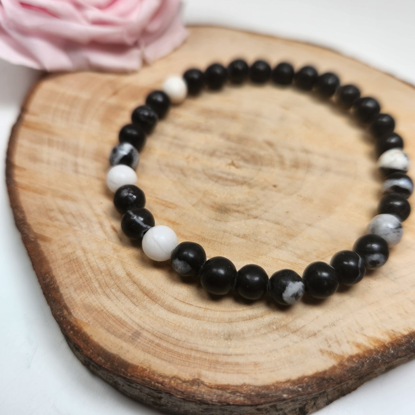 Bracelet Jaspe zèbre - Boules 06mm