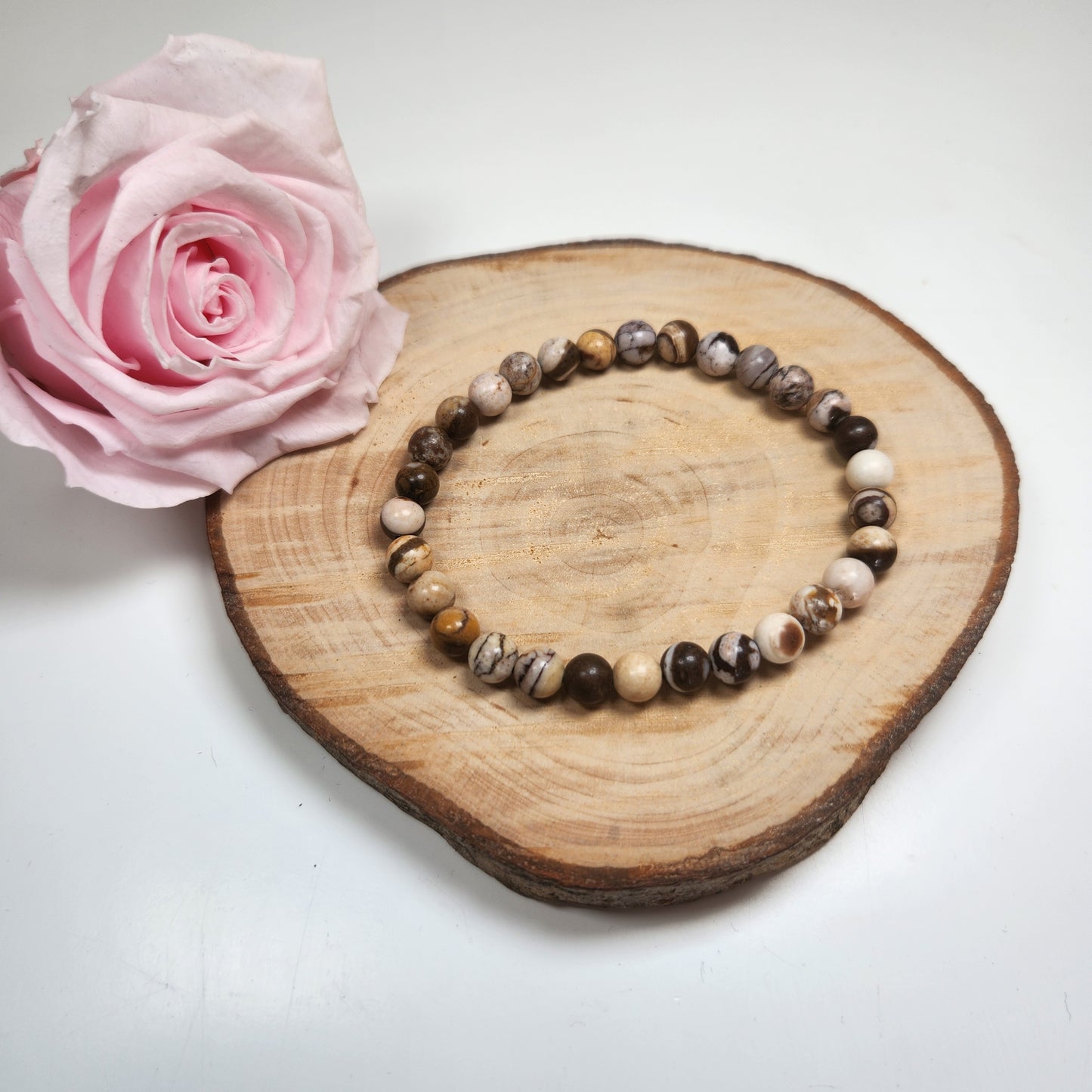 Bracelet Jaspe Brun - Boules 06mm