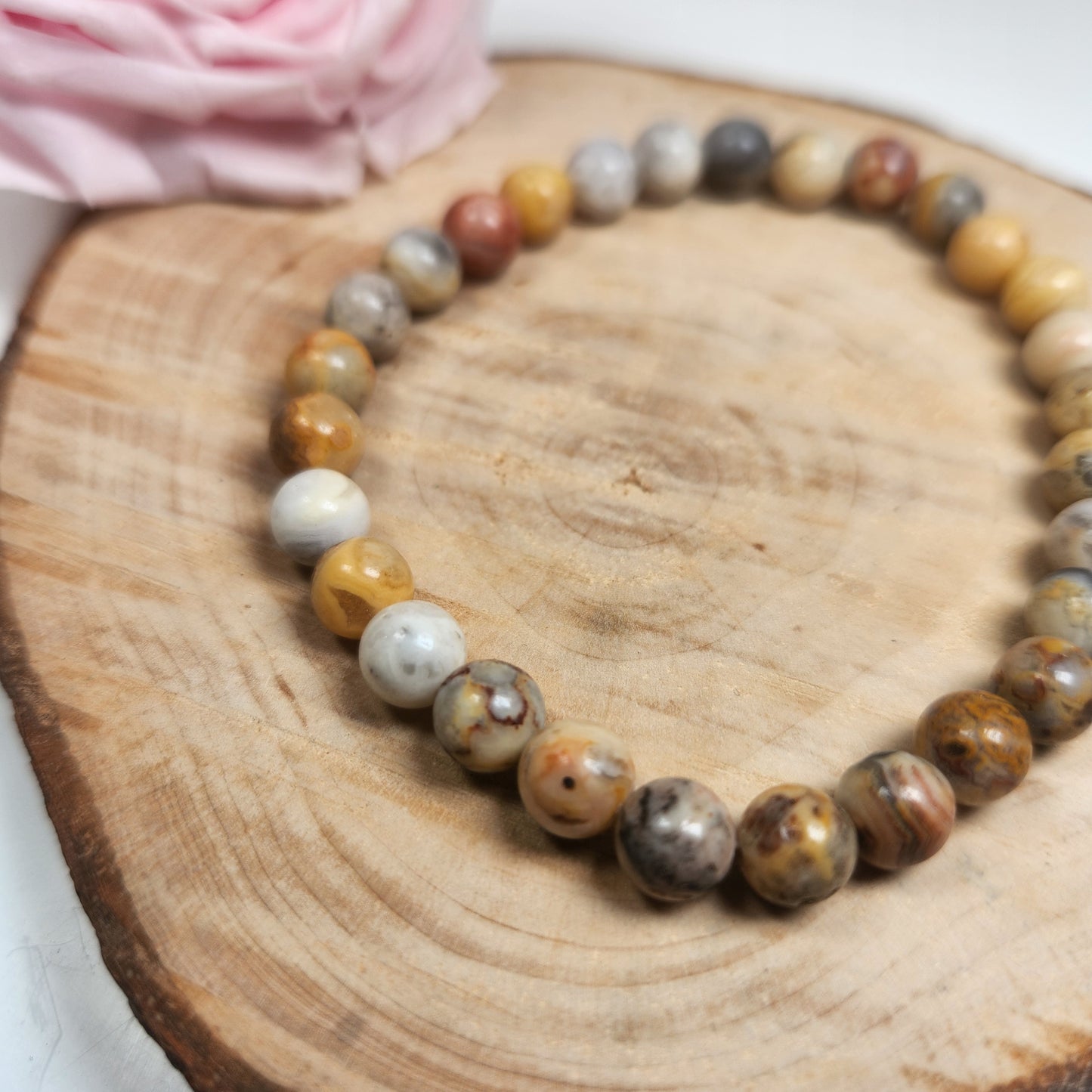 Bracelet Agate Crazy Lace - Boules 06mm