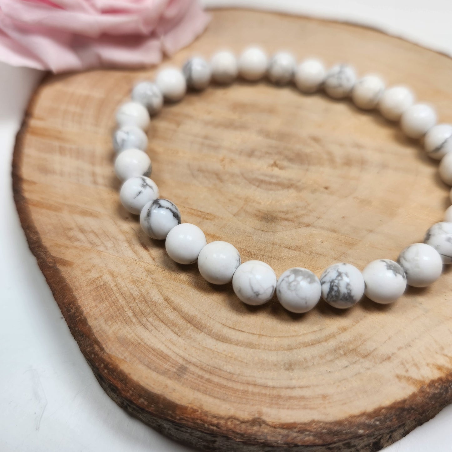 Bracelet Howlite - Boules 06mm