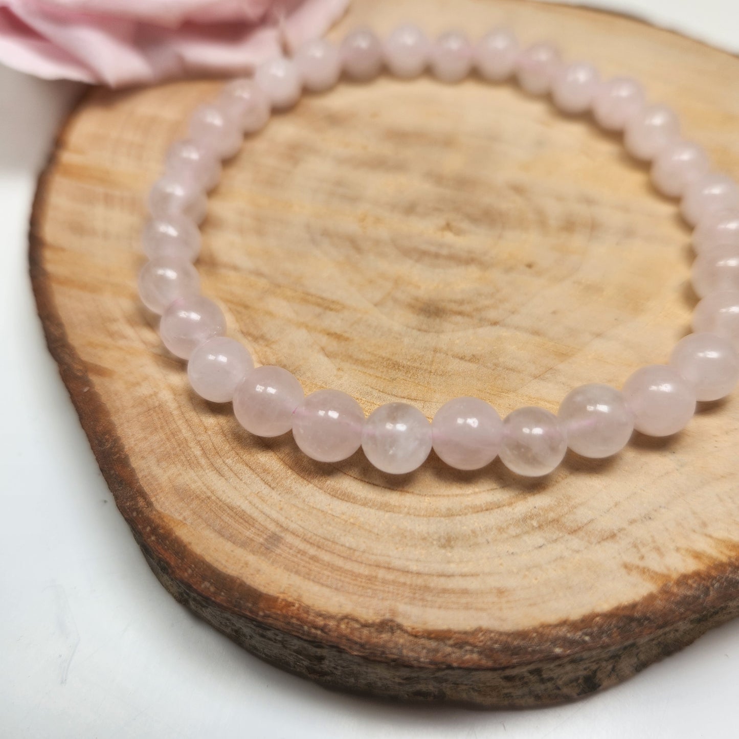 Bracelet Quartz Rose - Boules 06mm