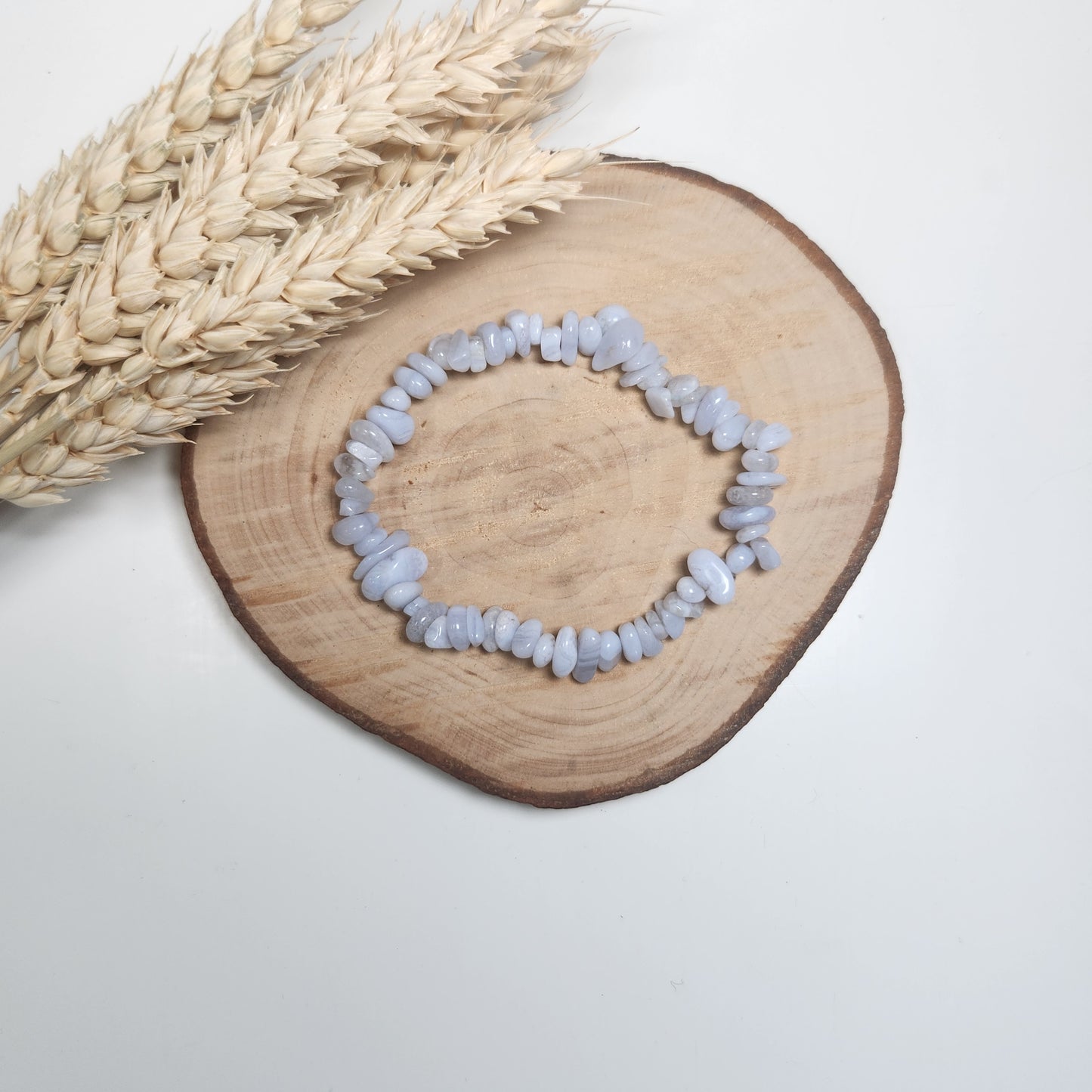 Bracelet Calcédoine Bleue - Baroque
