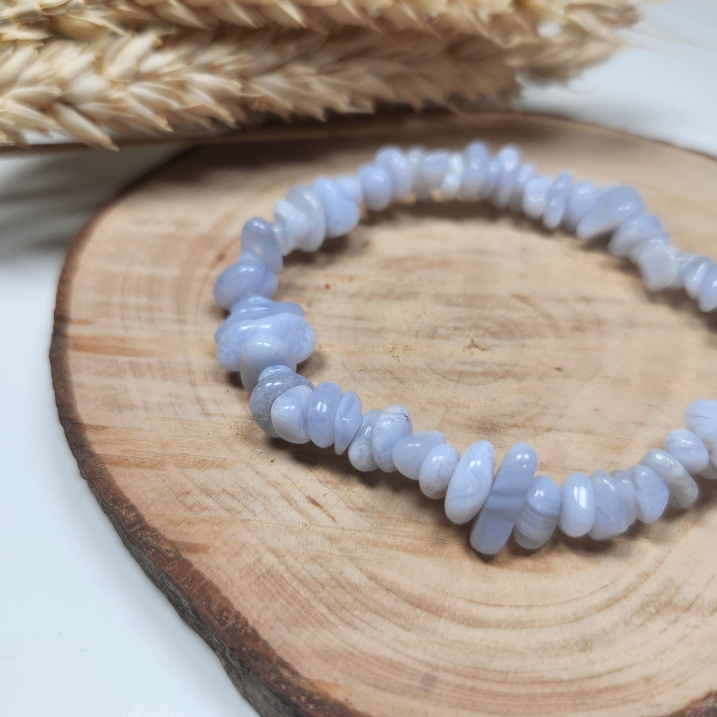 Bracelet Calcédoine Bleue - Baroque