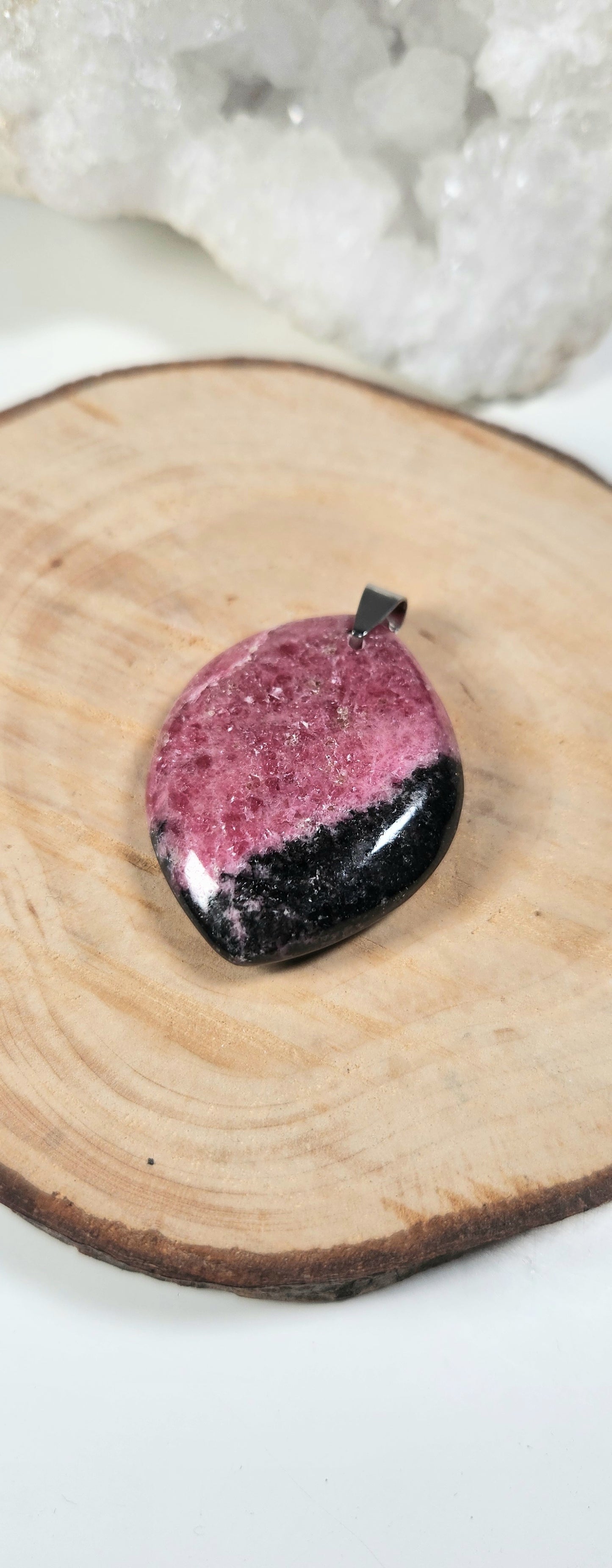 Pendentif Goutte - Rhodonite
