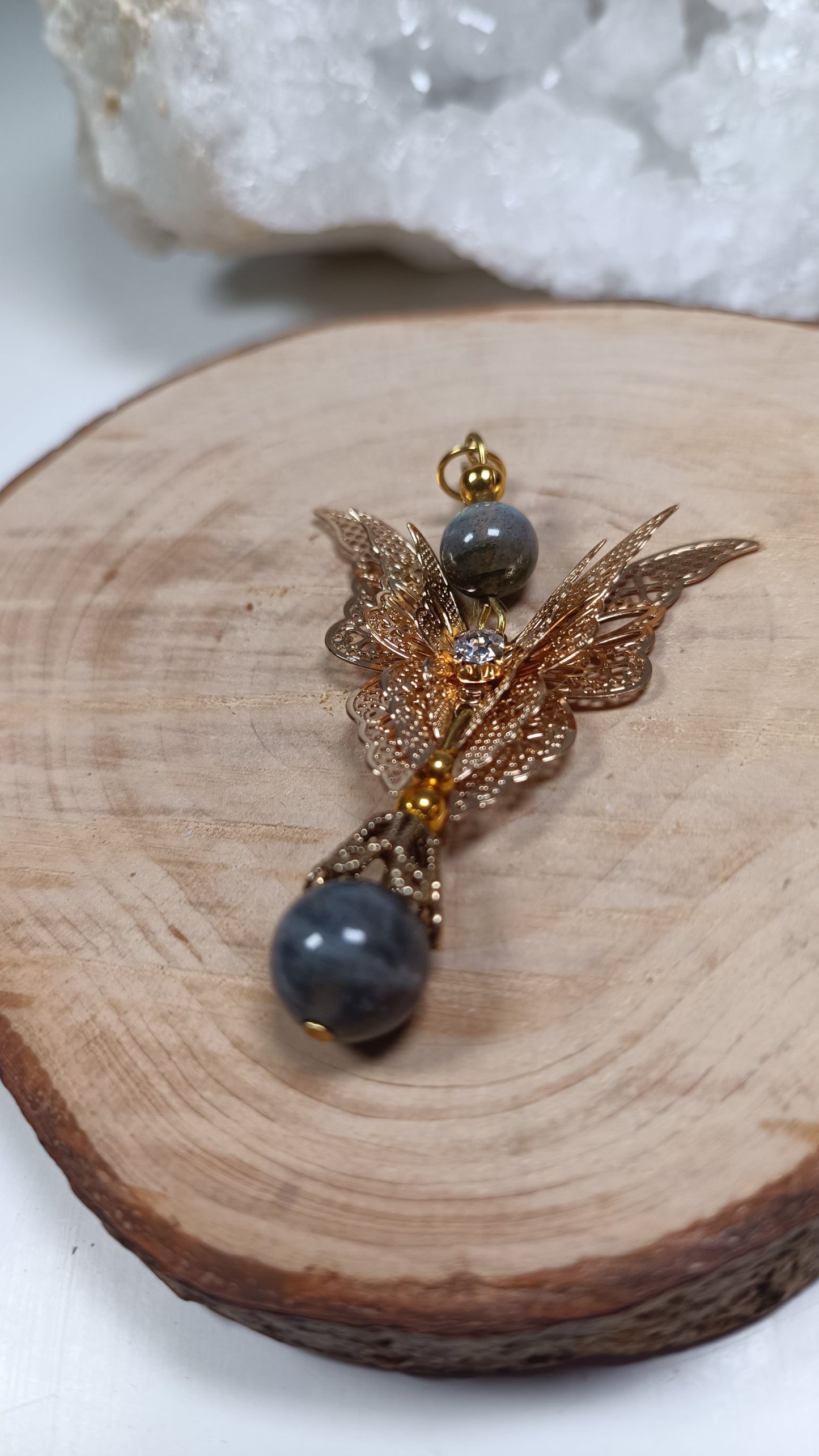 Pendentif Papillon - Labradorite