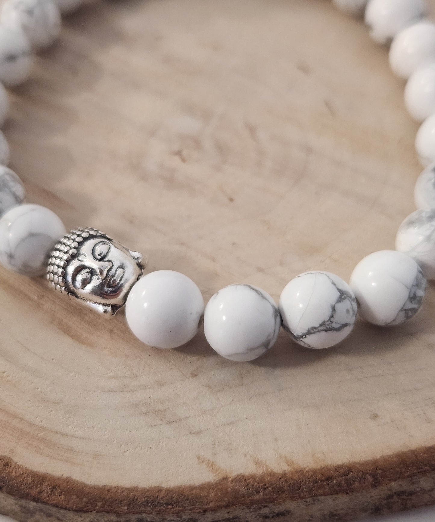Bracelet Bouddha Howlite
