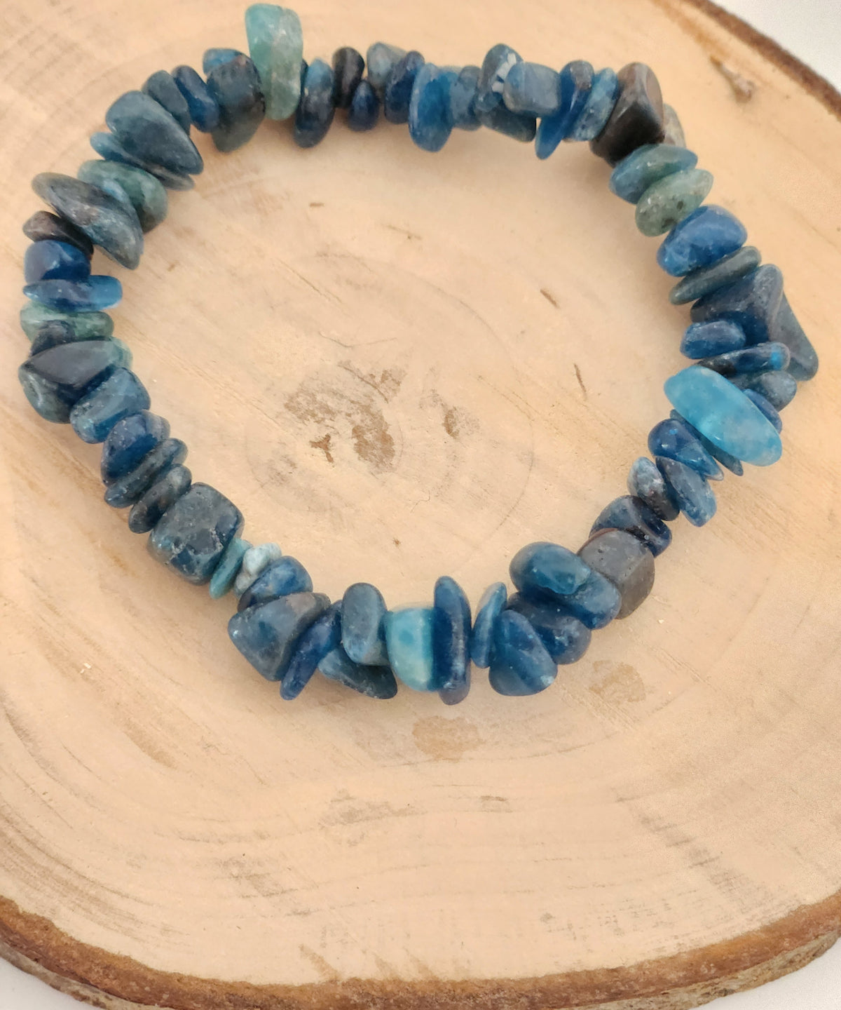 Bracelet Apatite bleue - Baroque