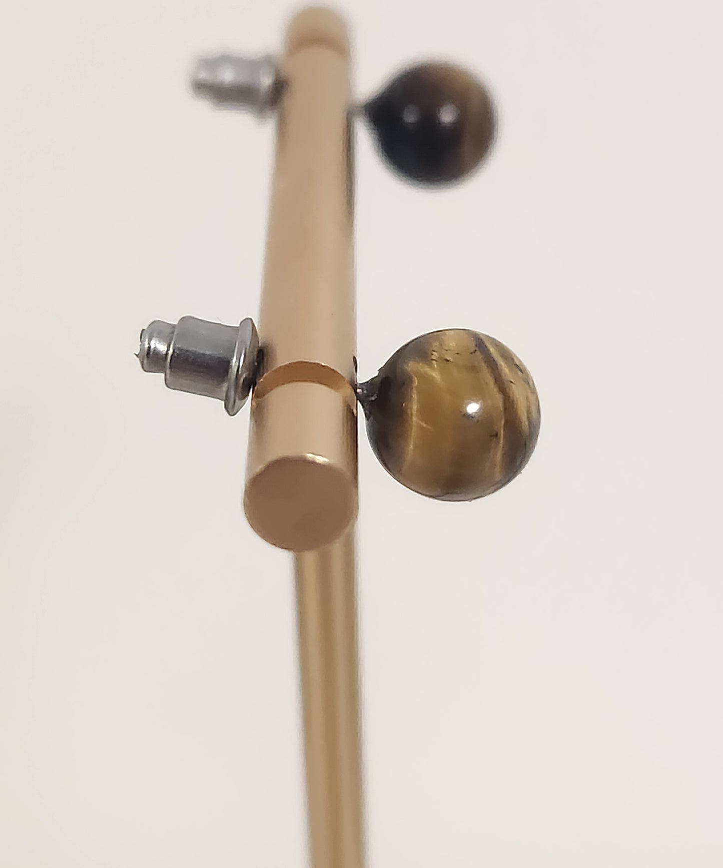 Boucles d'oreilles Boules - Oeil de Tigre