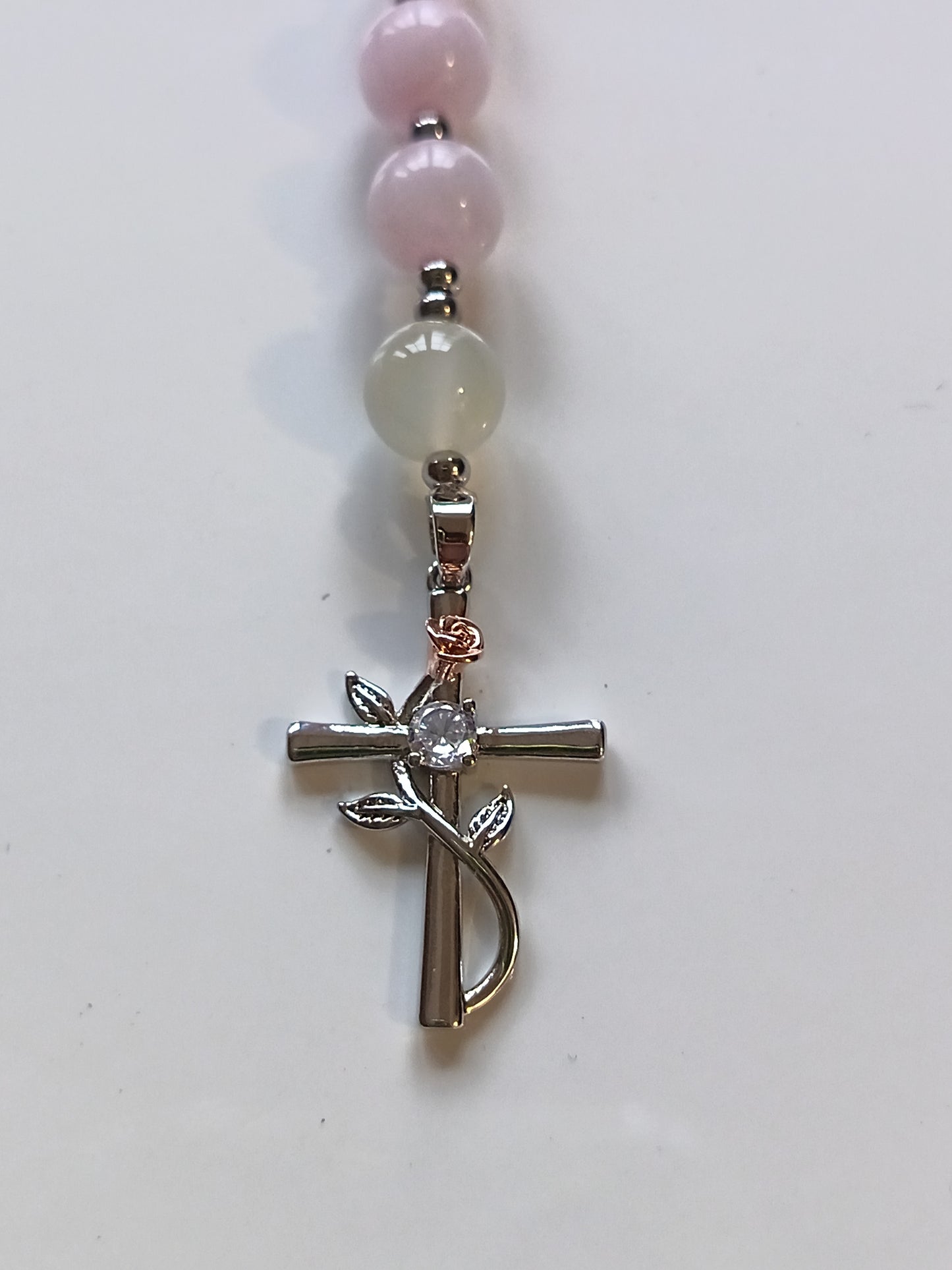 Chapelet Quartz Rose & Pierre de lune