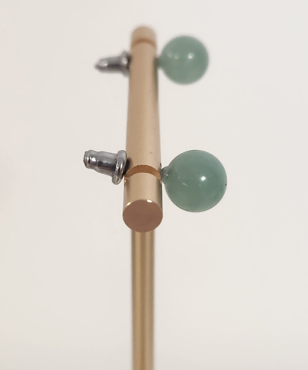 Boucles d'oreilles Boules - Aventurine Verte