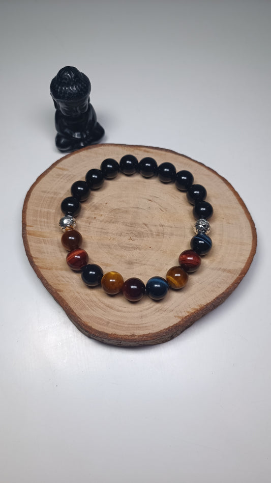 Bracelet Onyx & Œil multiple