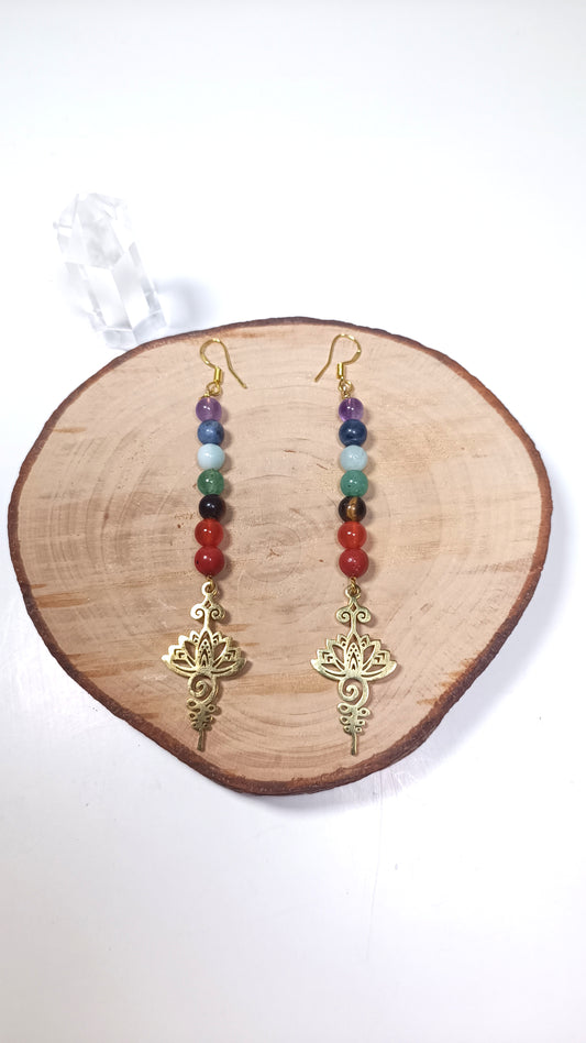 Boucles d'oreilles 7 chakras