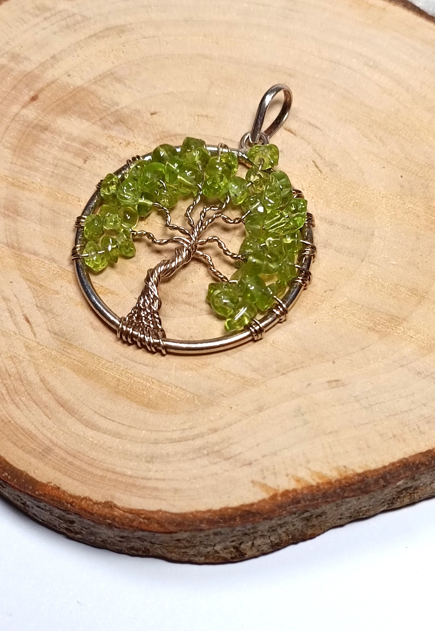 Pendentif Arbre de Vie - Péridot