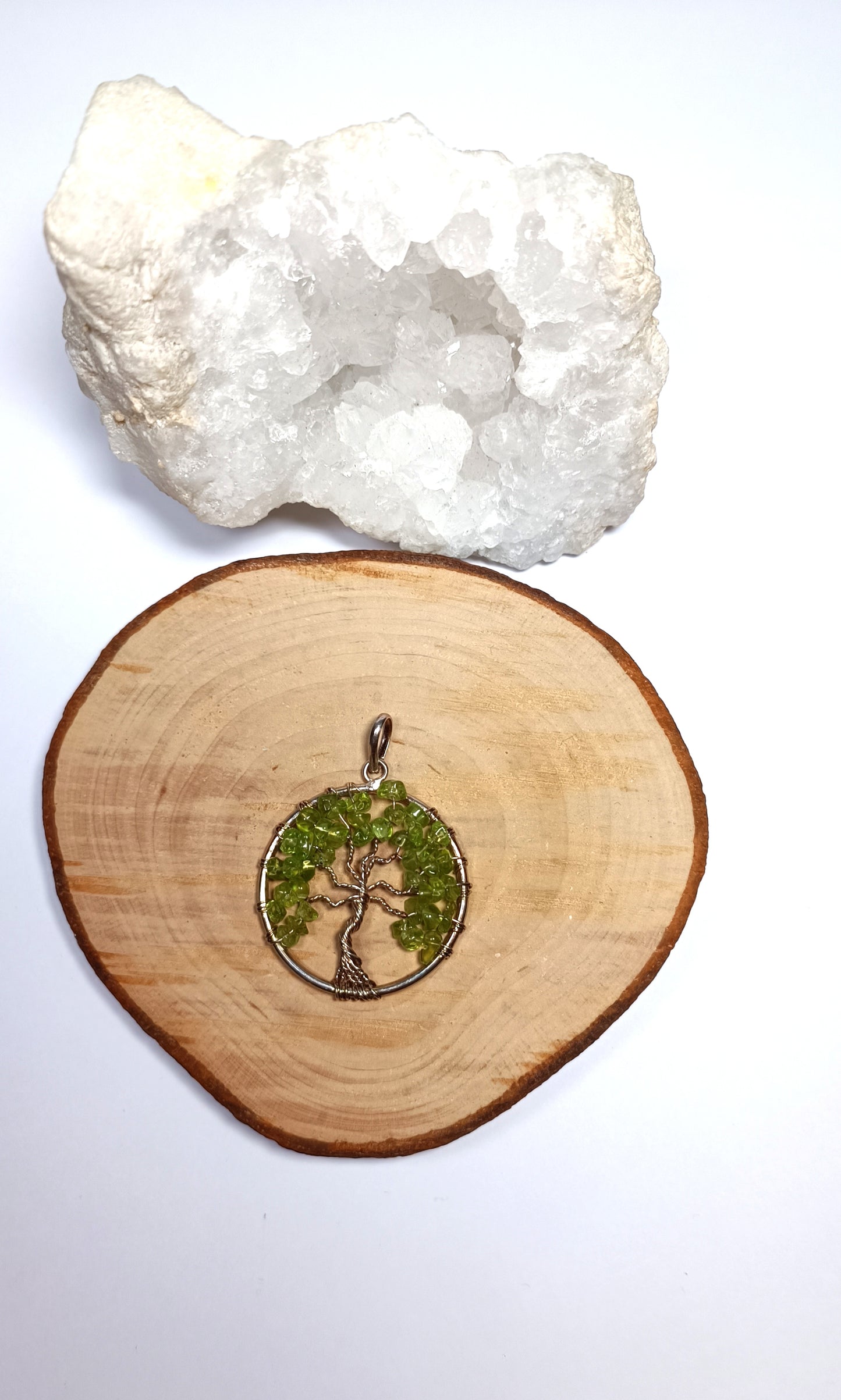 Pendentif Arbre de Vie - Péridot