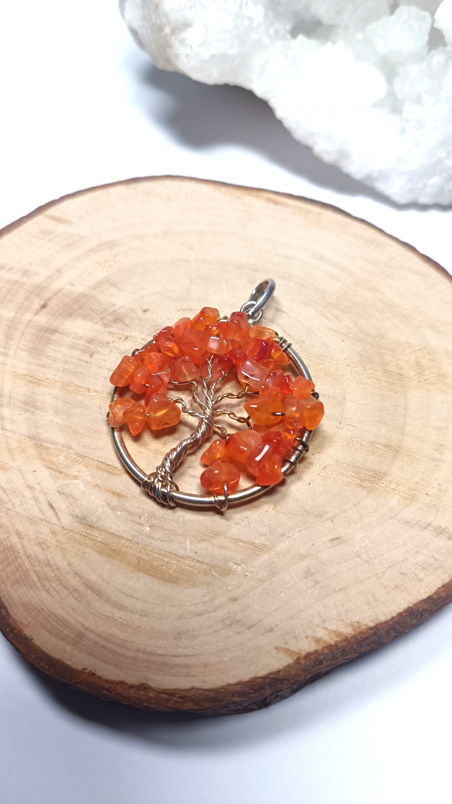 Pendentif Arbre de Vie - Cornaline