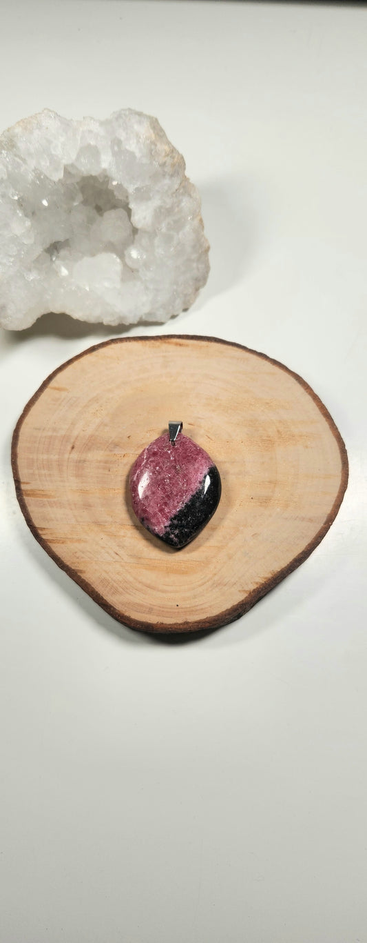 Pendentif Goutte - Rhodonite