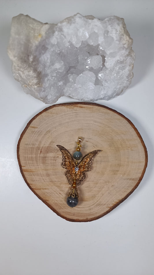 Pendentif Papillon - Labradorite