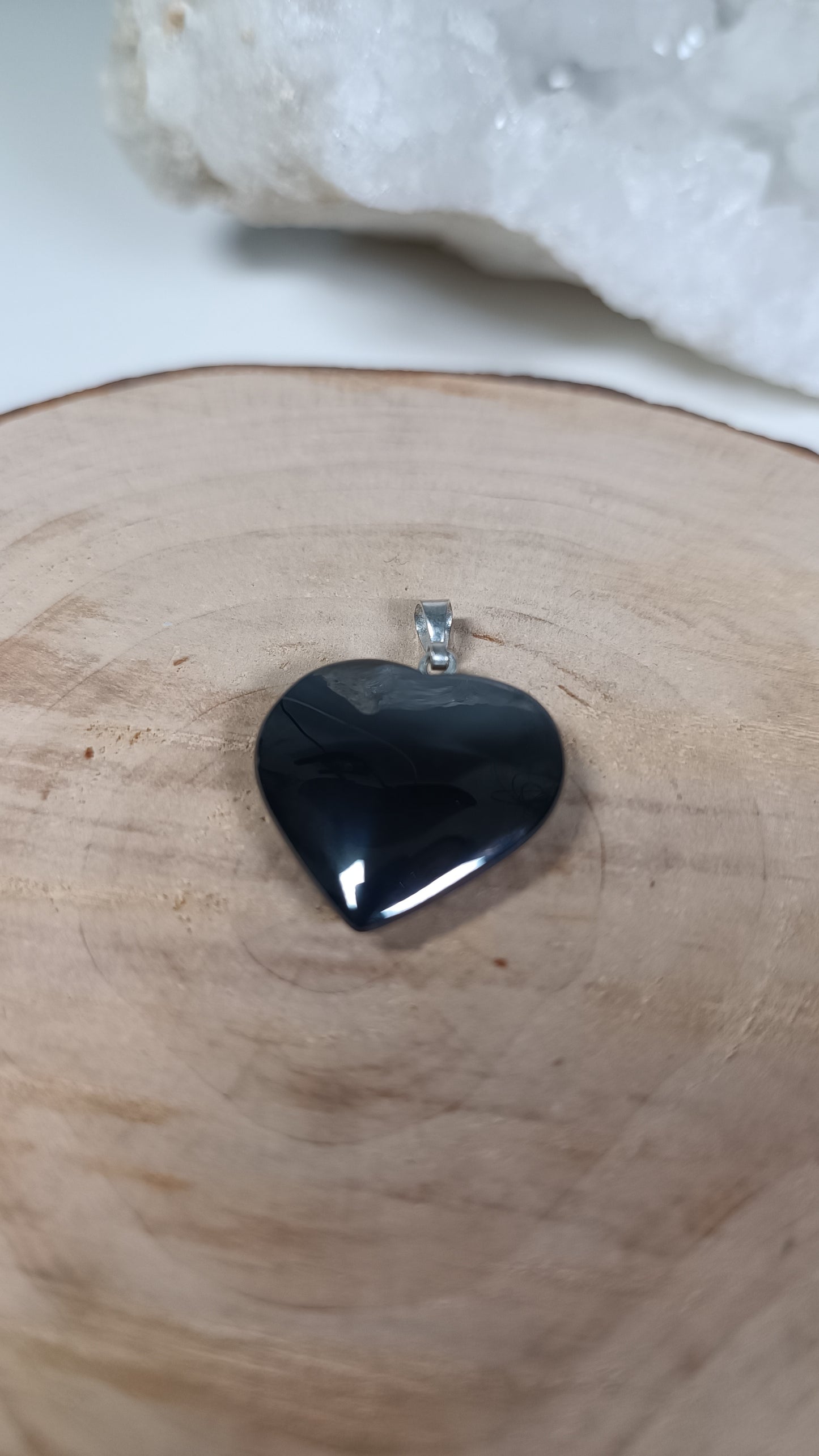 Pendentif Coeur - Hématite