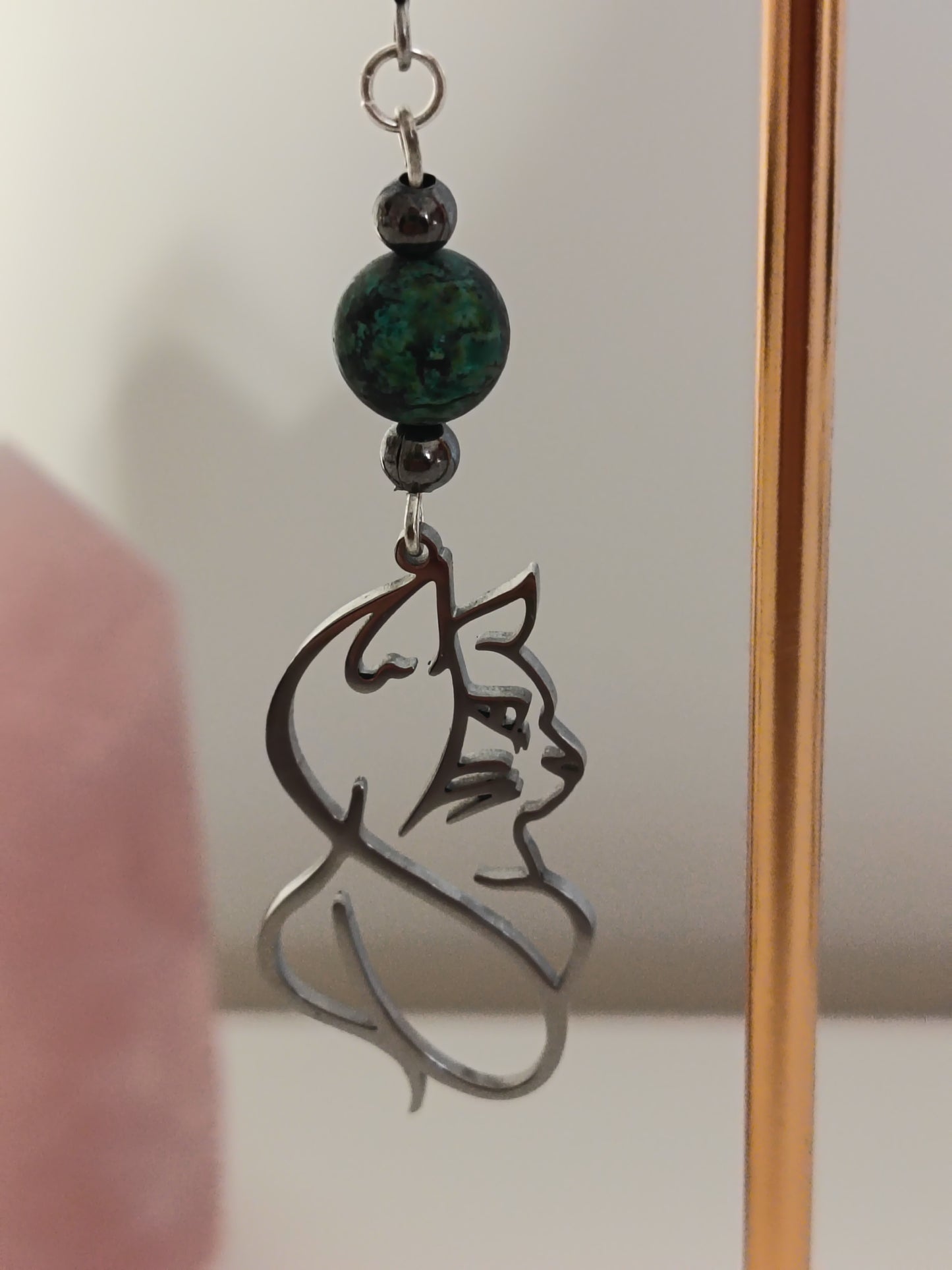 Boucles d'oreilles chat - Turquoise d'Afrique