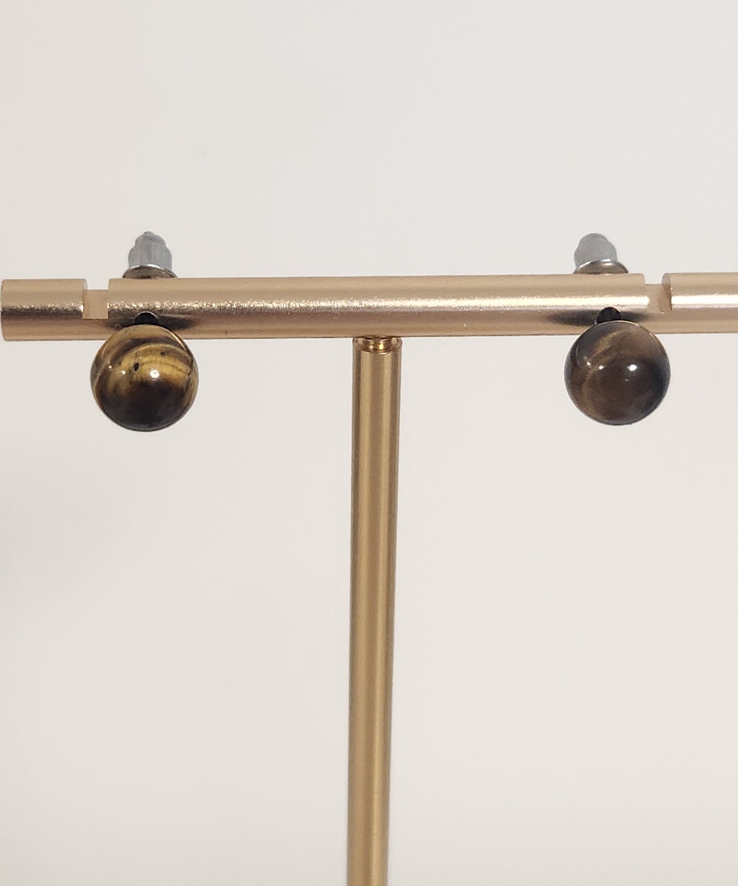 Boucles d'oreilles Boules - Oeil de Tigre