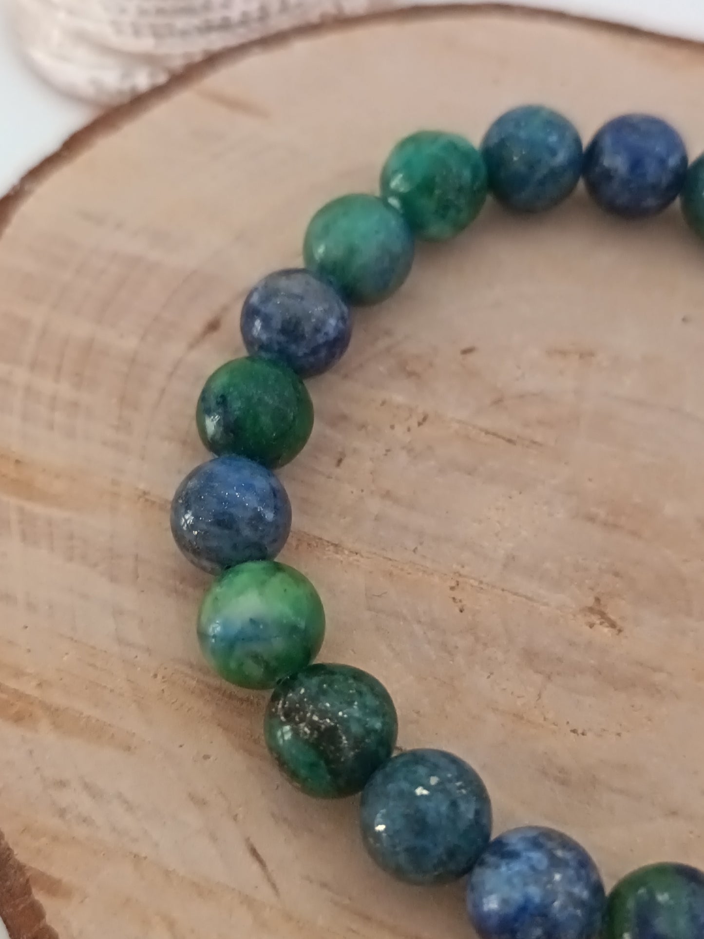 Bracelet Azurite Malachite - Boules 08mm