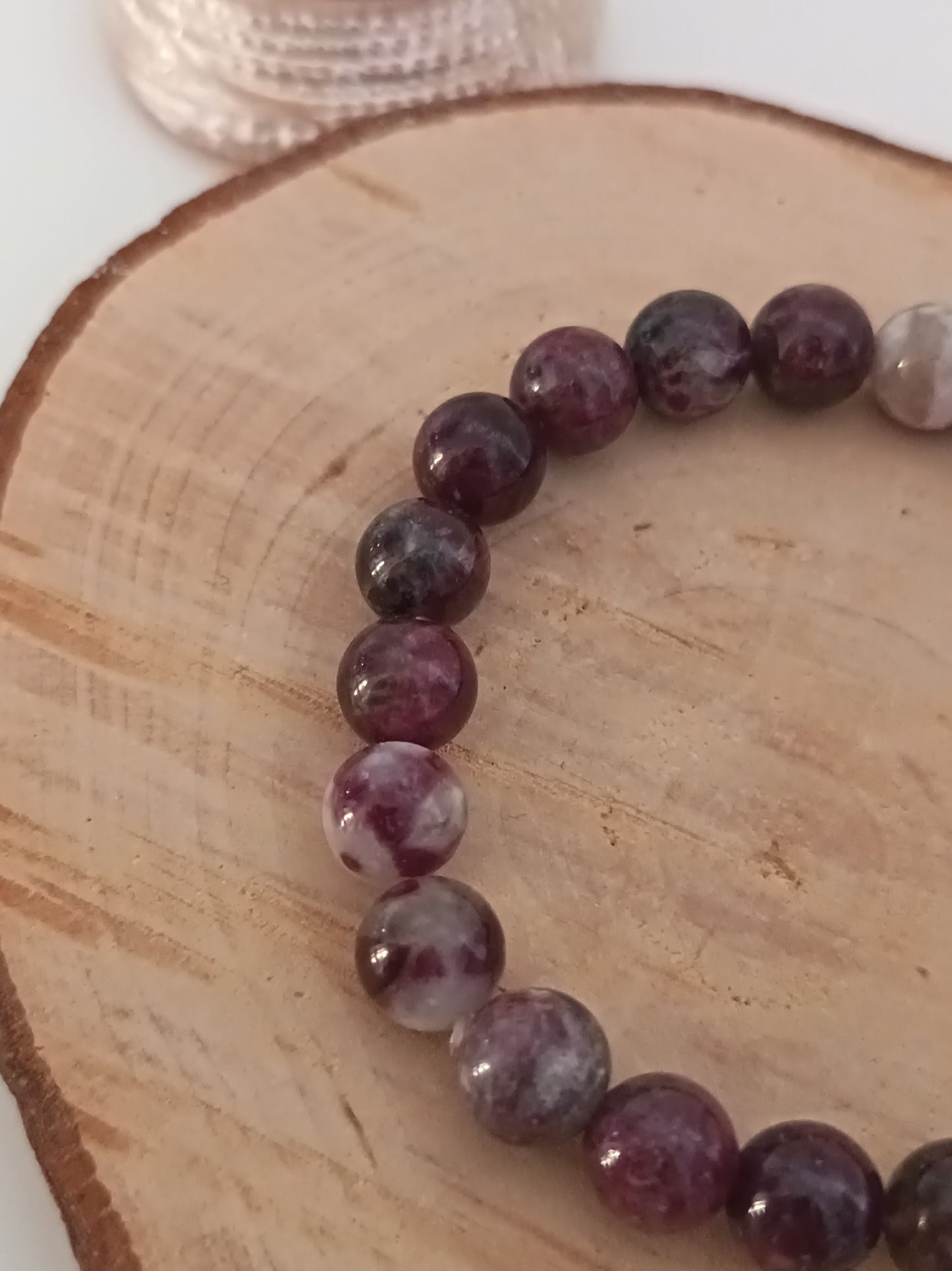 Bracelet Tourmaline Rose - Boules 08 mm
