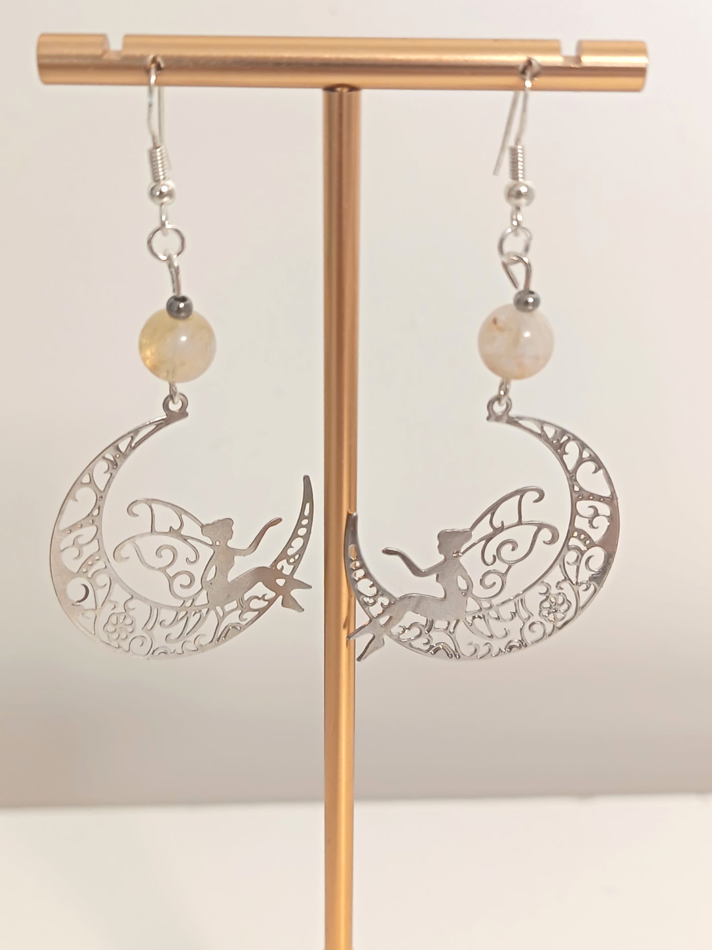 Boucles d'oreilles - Fée - Citrine