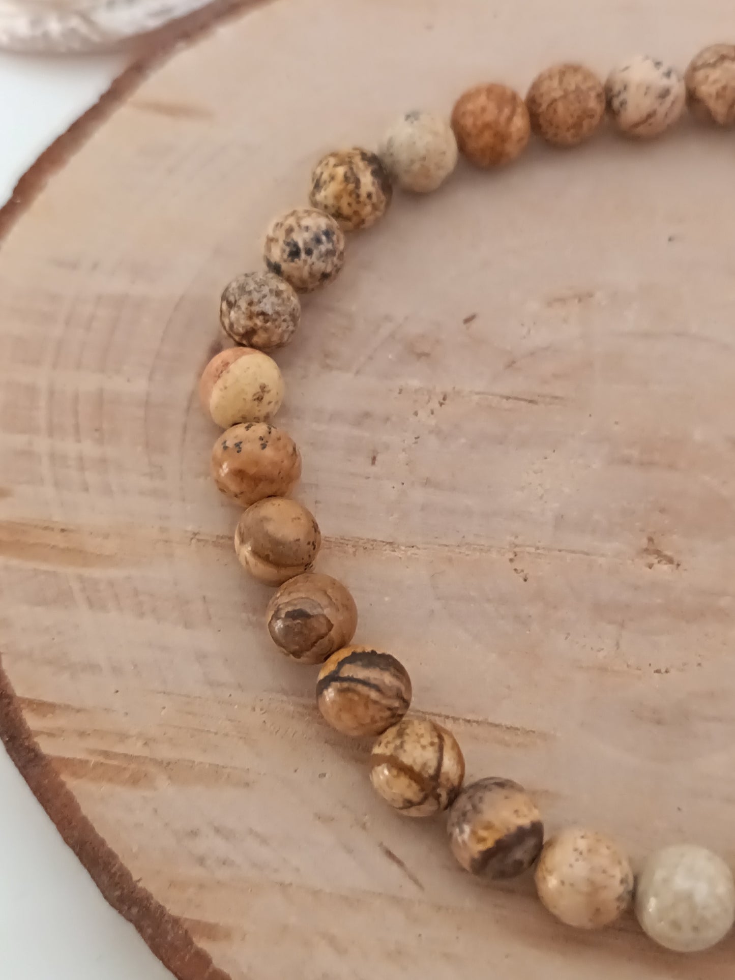 Bracelet Jaspe Paysage - Boules 06 mm