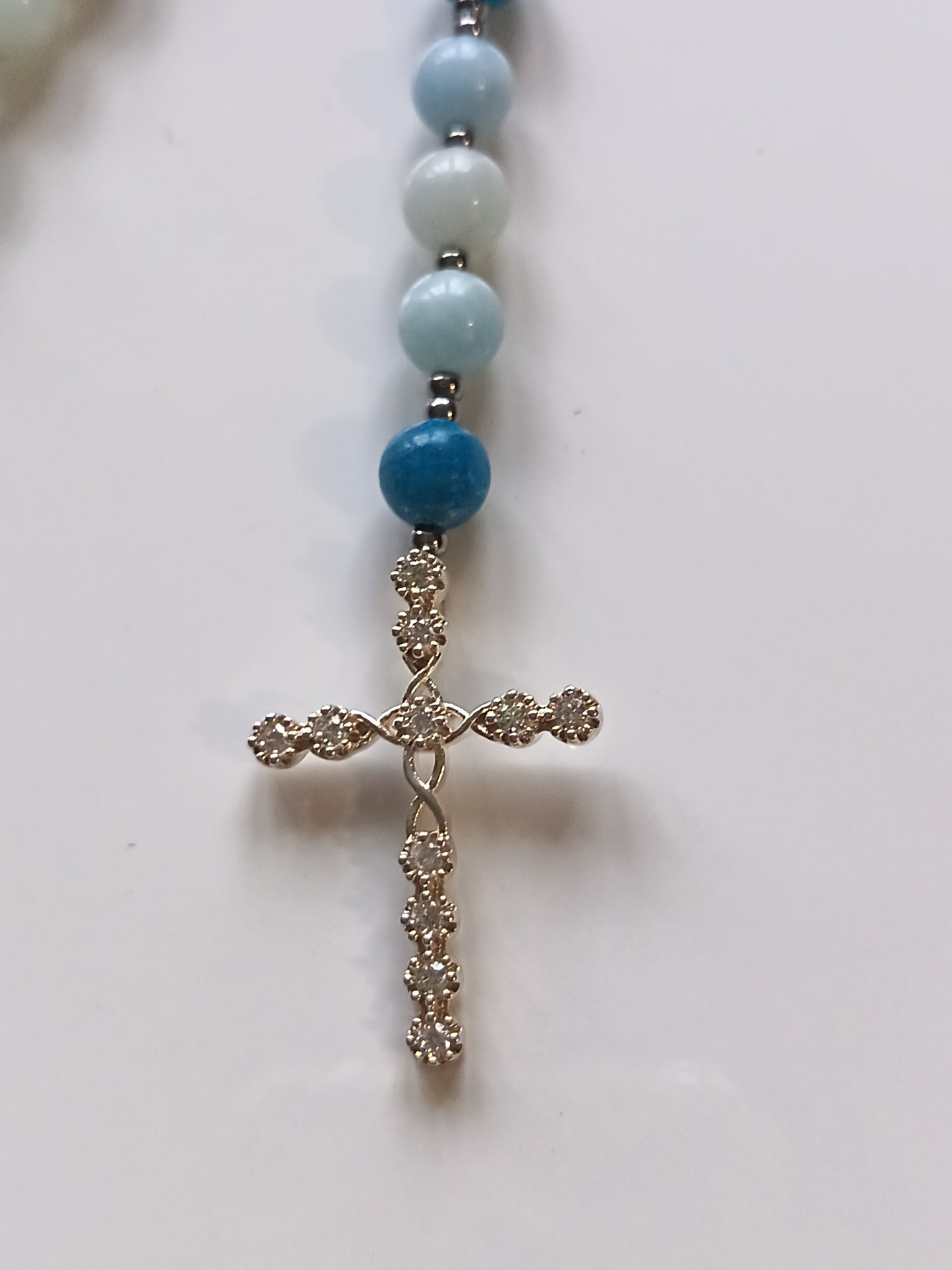 Chapelet Aigue Marine & Apatite Bleue