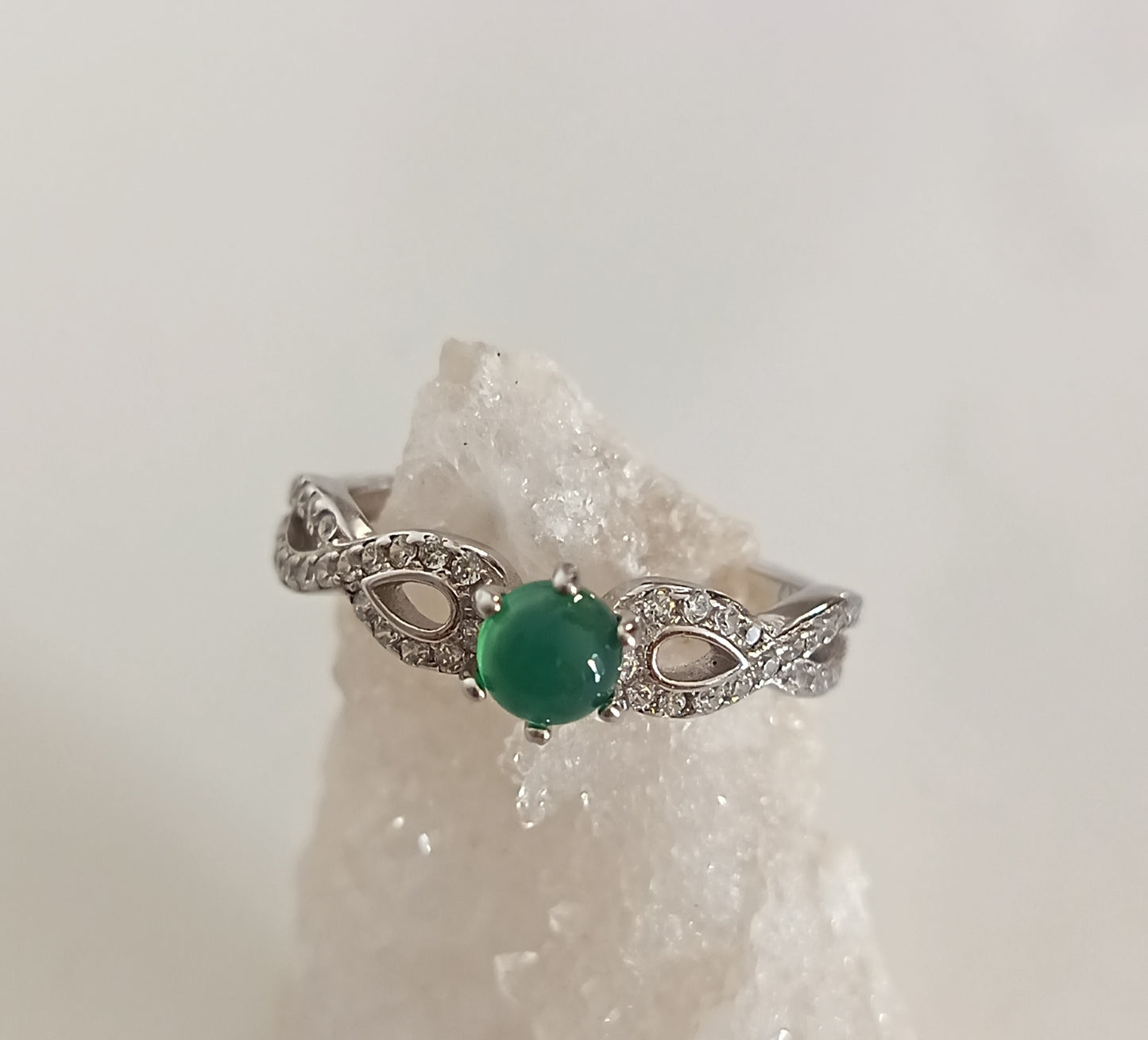 Bague Chrysoprase - Argent 925 Réglable