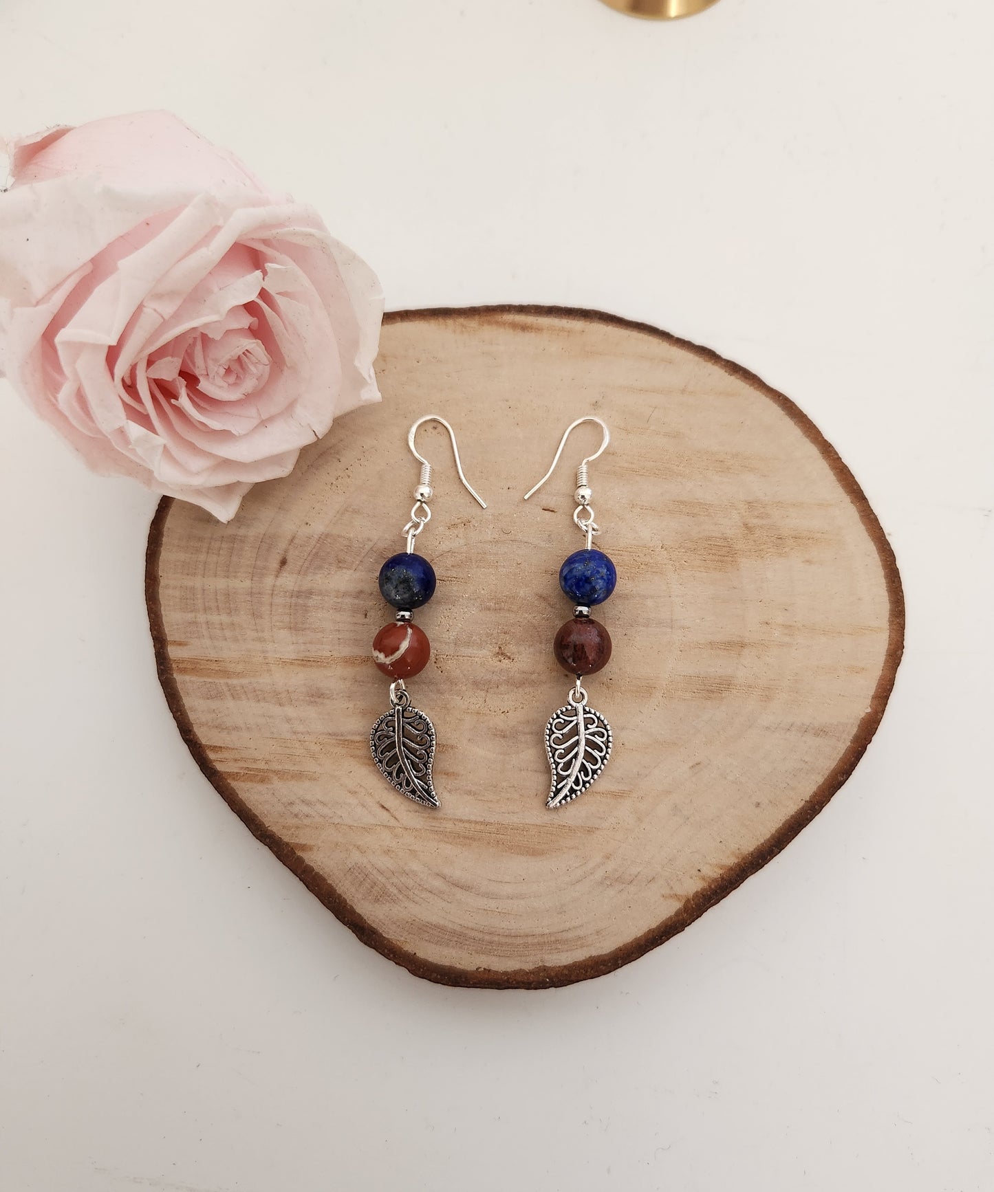 Boucles d'oreilles - Couleurs Haïti - Feuilles