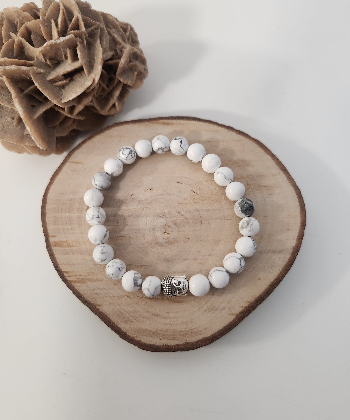Bracelet Bouddha Howlite