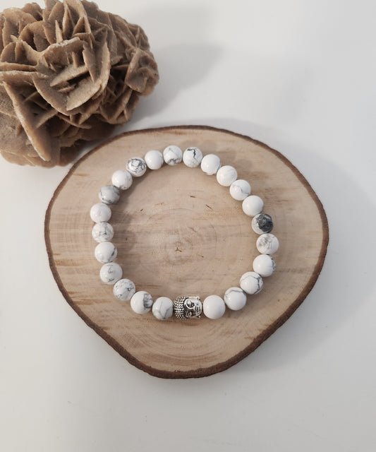 Bracelet Bouddha Howlite