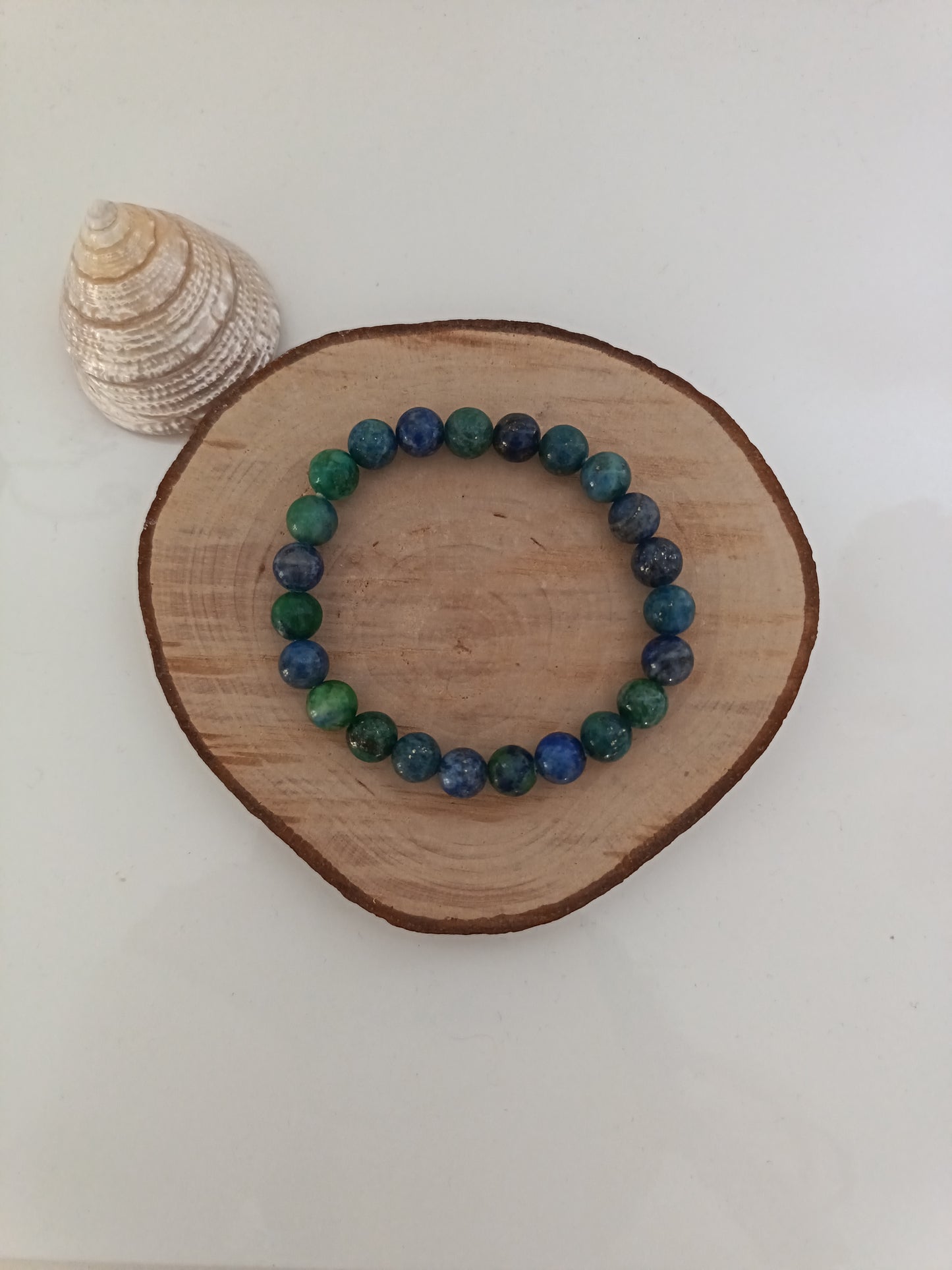 Bracelet Azurite Malachite - Boules 08mm