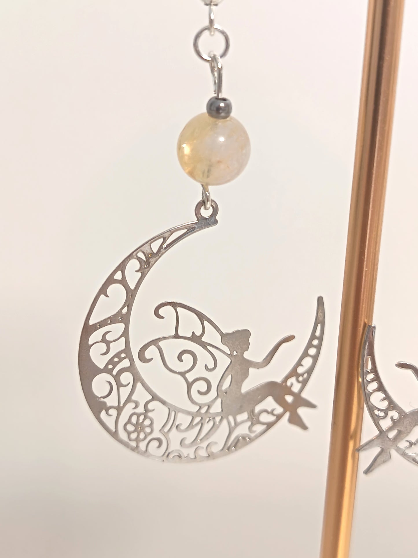 Boucles d'oreilles - Fée - Citrine