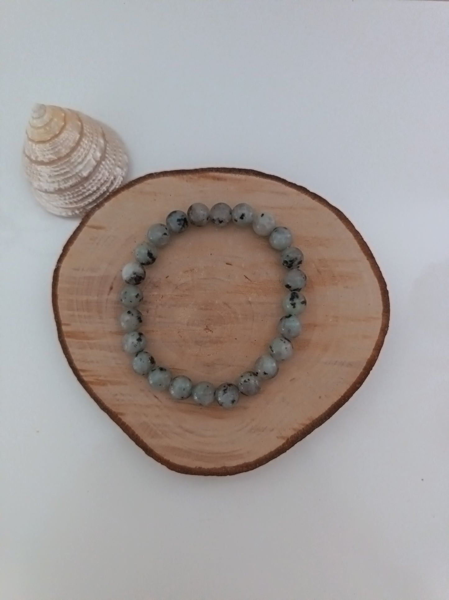 Bracelet Jaspe Kiwi - Boules 08 mm