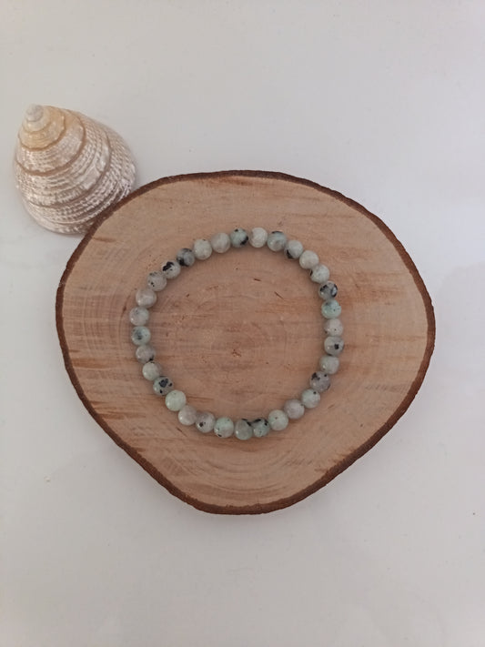 Bracelet Jaspe Kiwi - Boules 06 mm