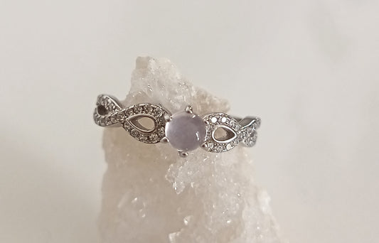 Bague Quartz Rose - Argent 925 Réglable